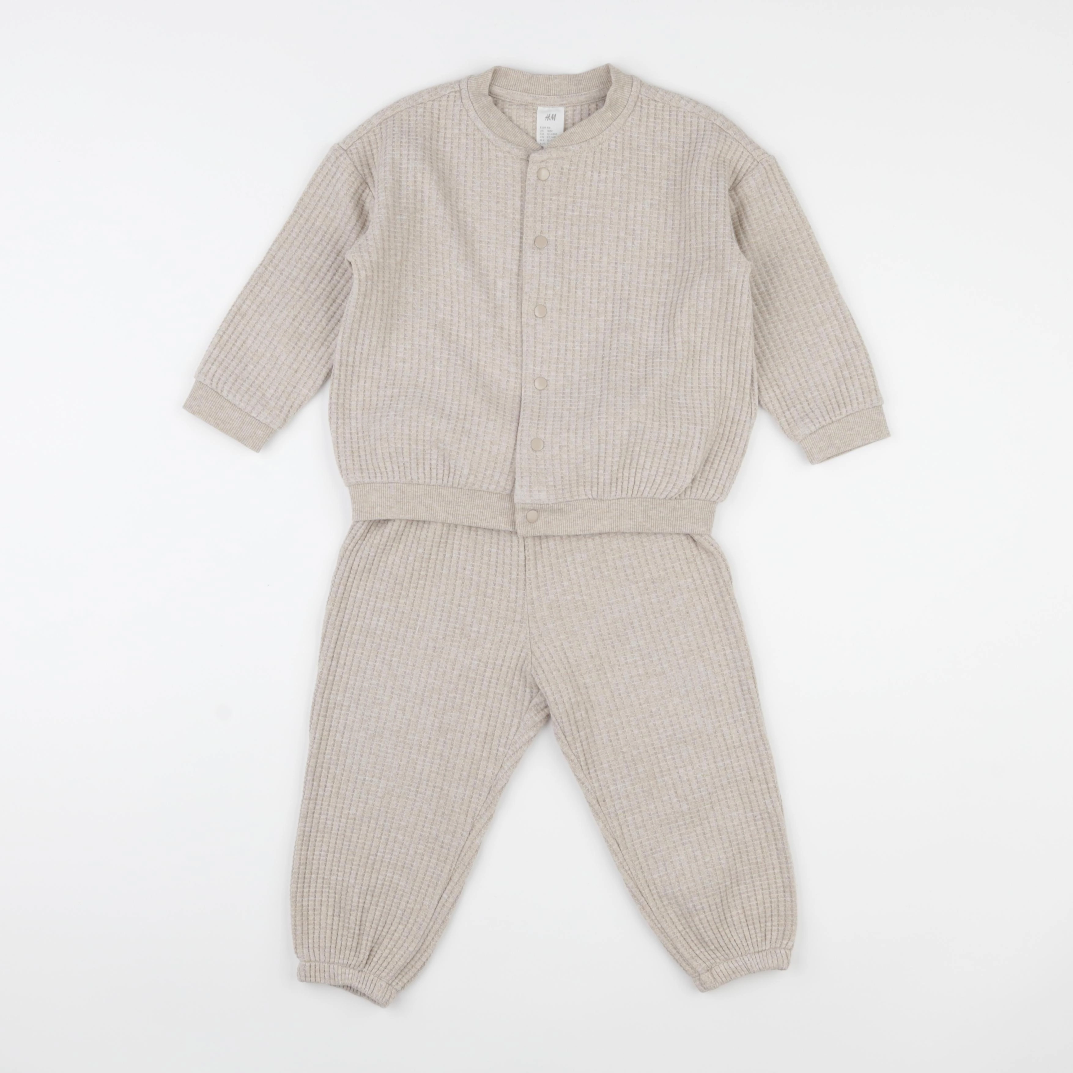 H&M - ensemble beige - 18/24 mois