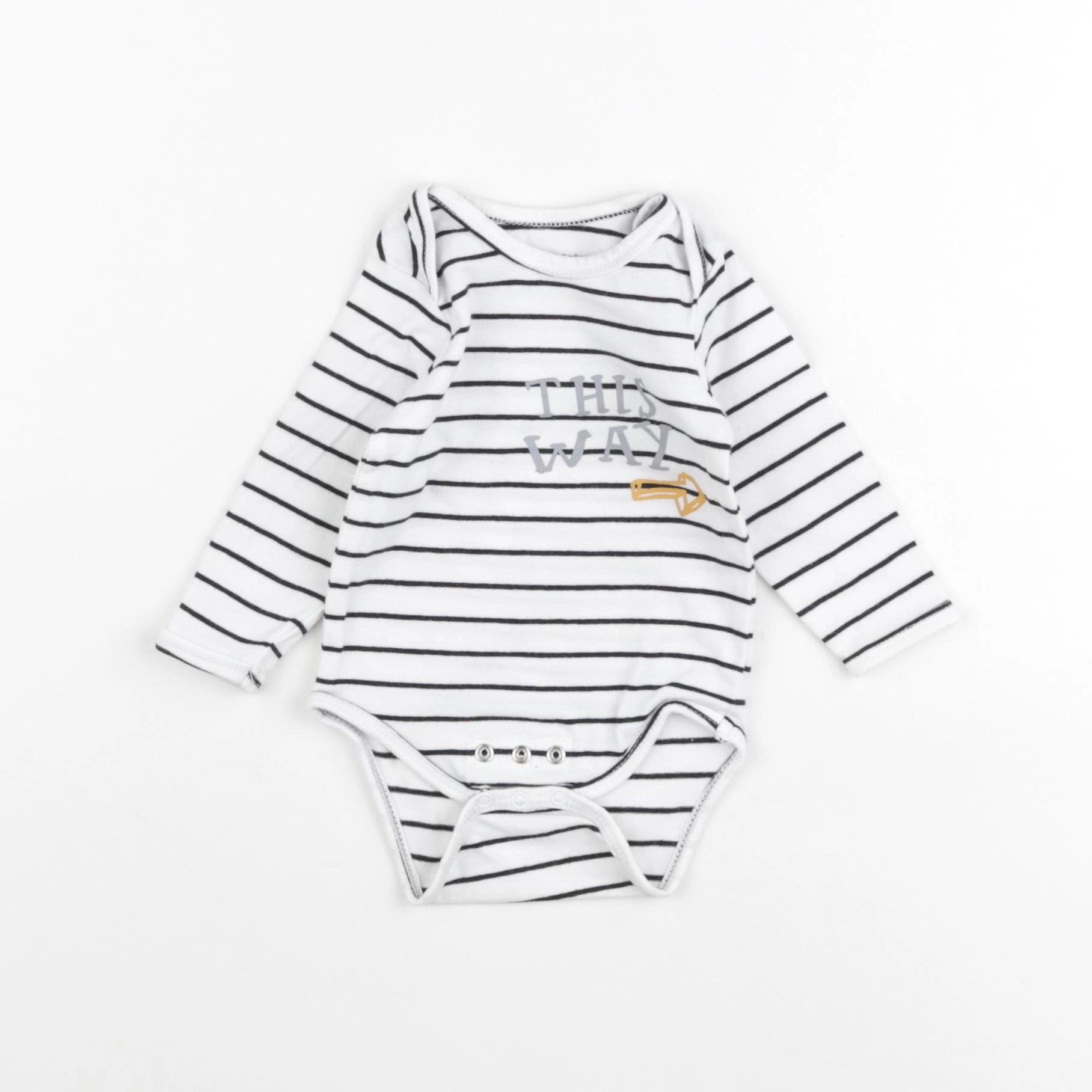 Vertbaudet - body blanc, bleu - 3 mois