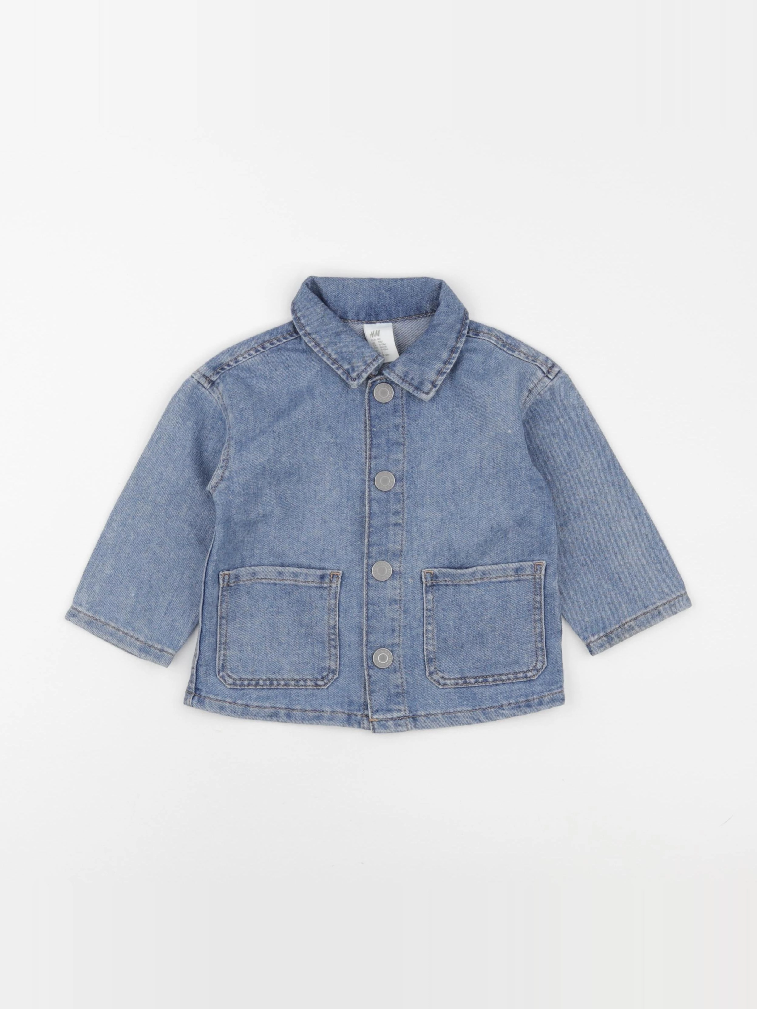 H&M - chemise bleu - 9/12 mois
