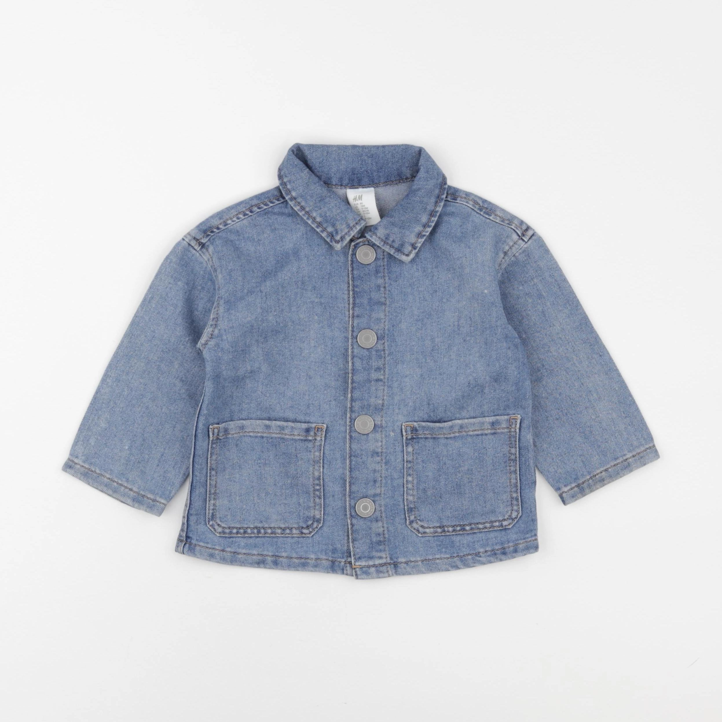 H&M - chemise bleu - 9/12 mois