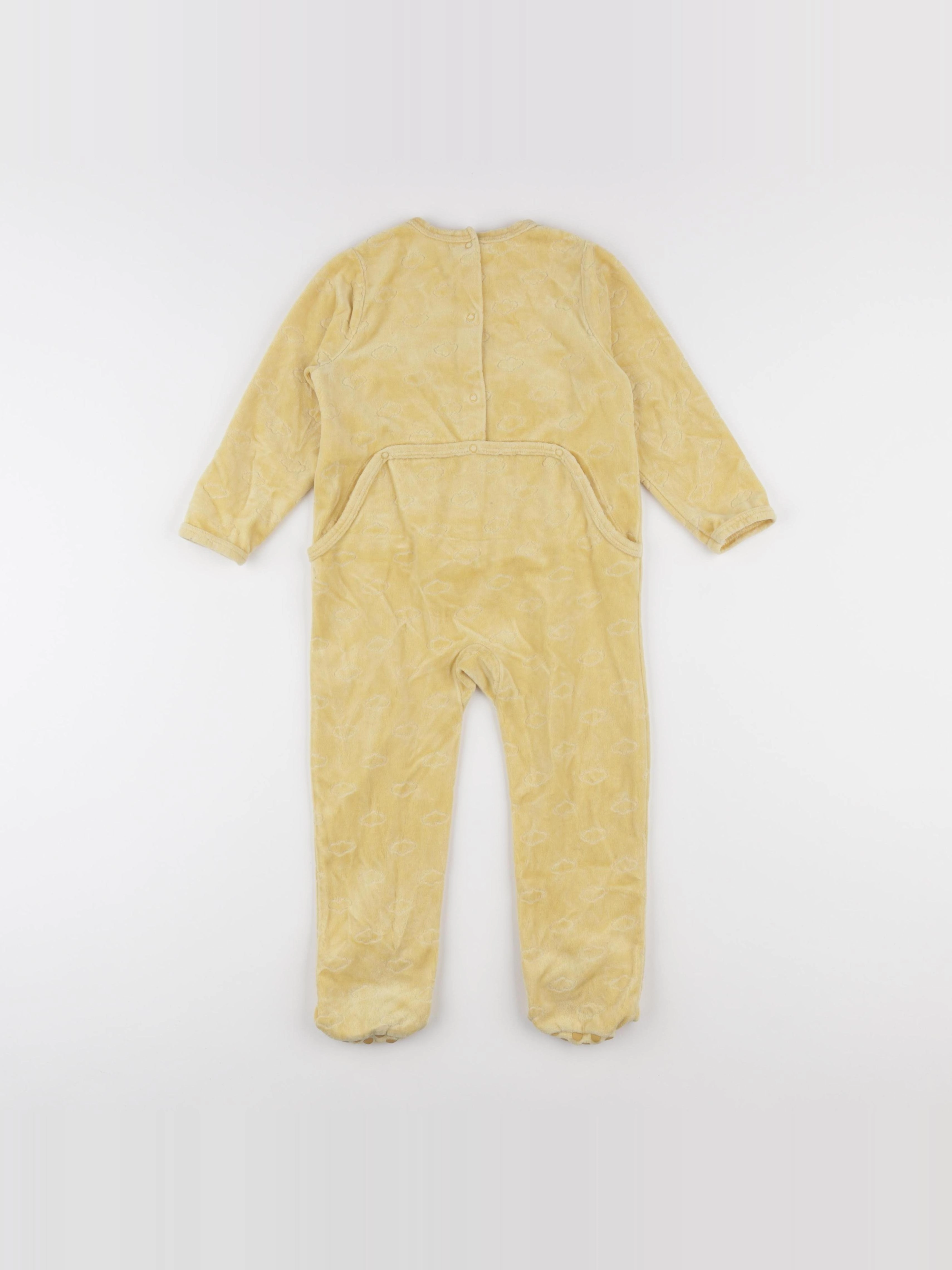 Vertbaudet - pyjama velours jaune - 3 ans