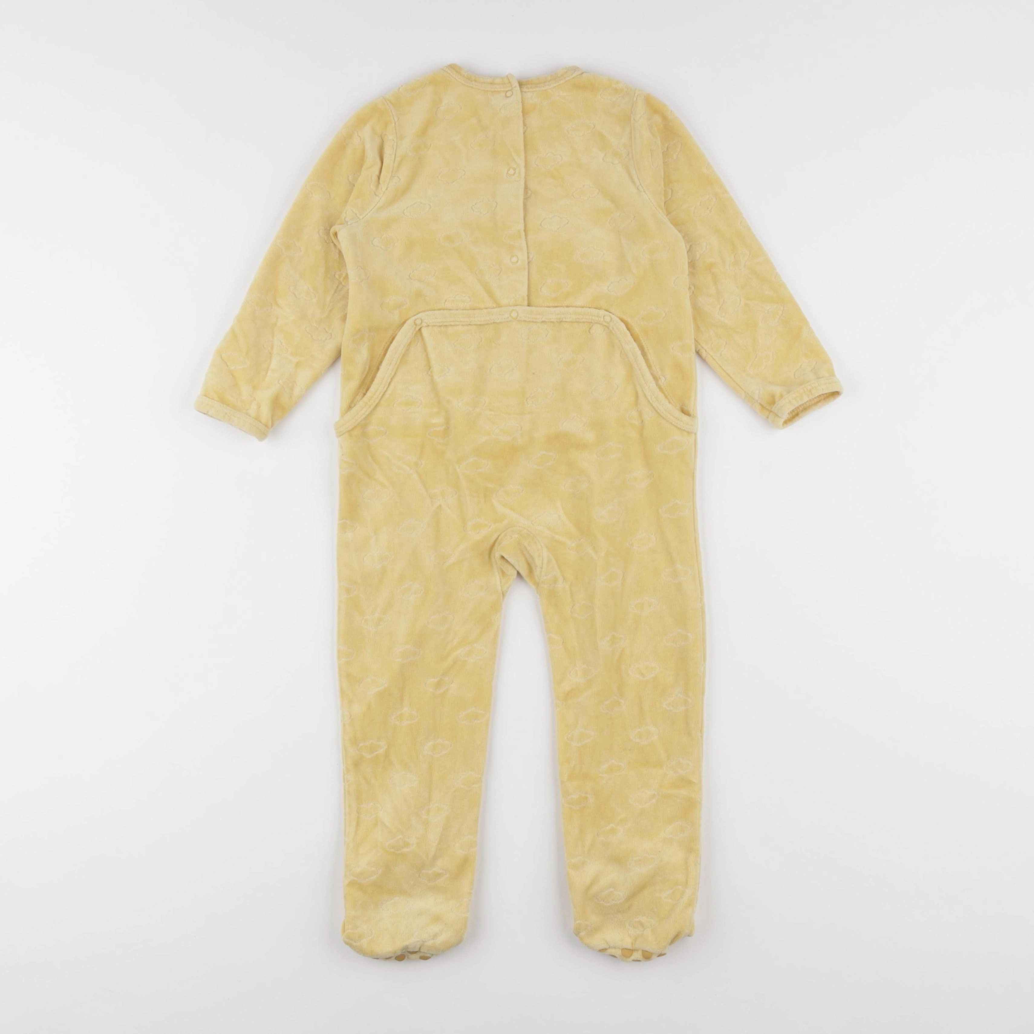 Vertbaudet - pyjama velours jaune - 3 ans
