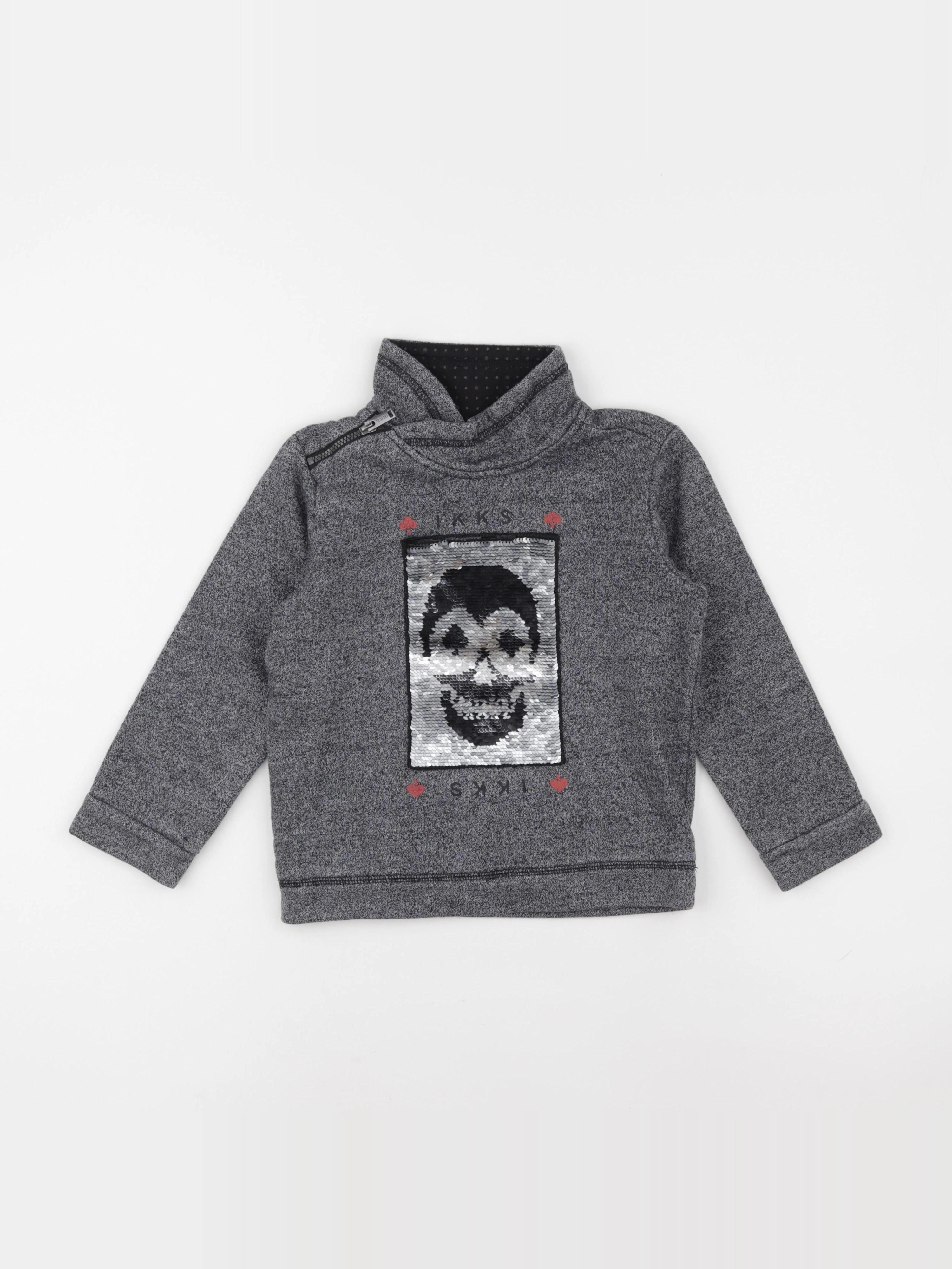 IKKS - pull gris - 5 ans