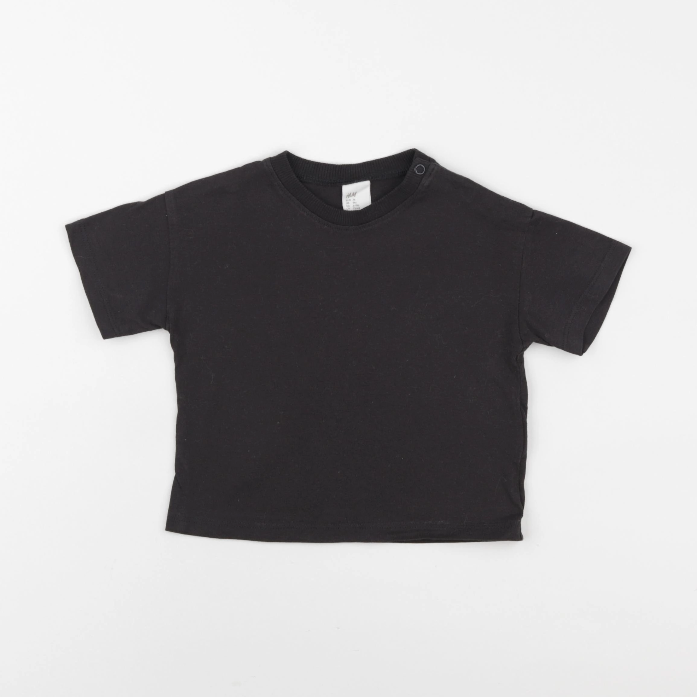 H&M - tee-shirt noir - 6/9 mois