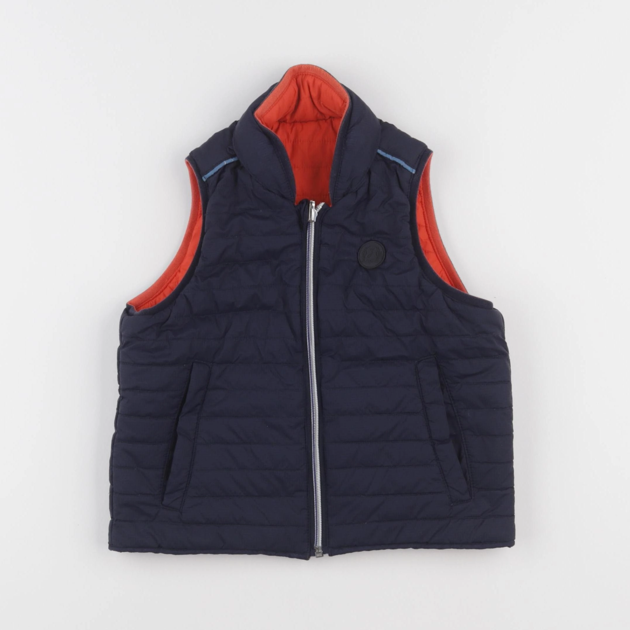 Jacadi - doudoune réversible bleu, orange - 4 ans