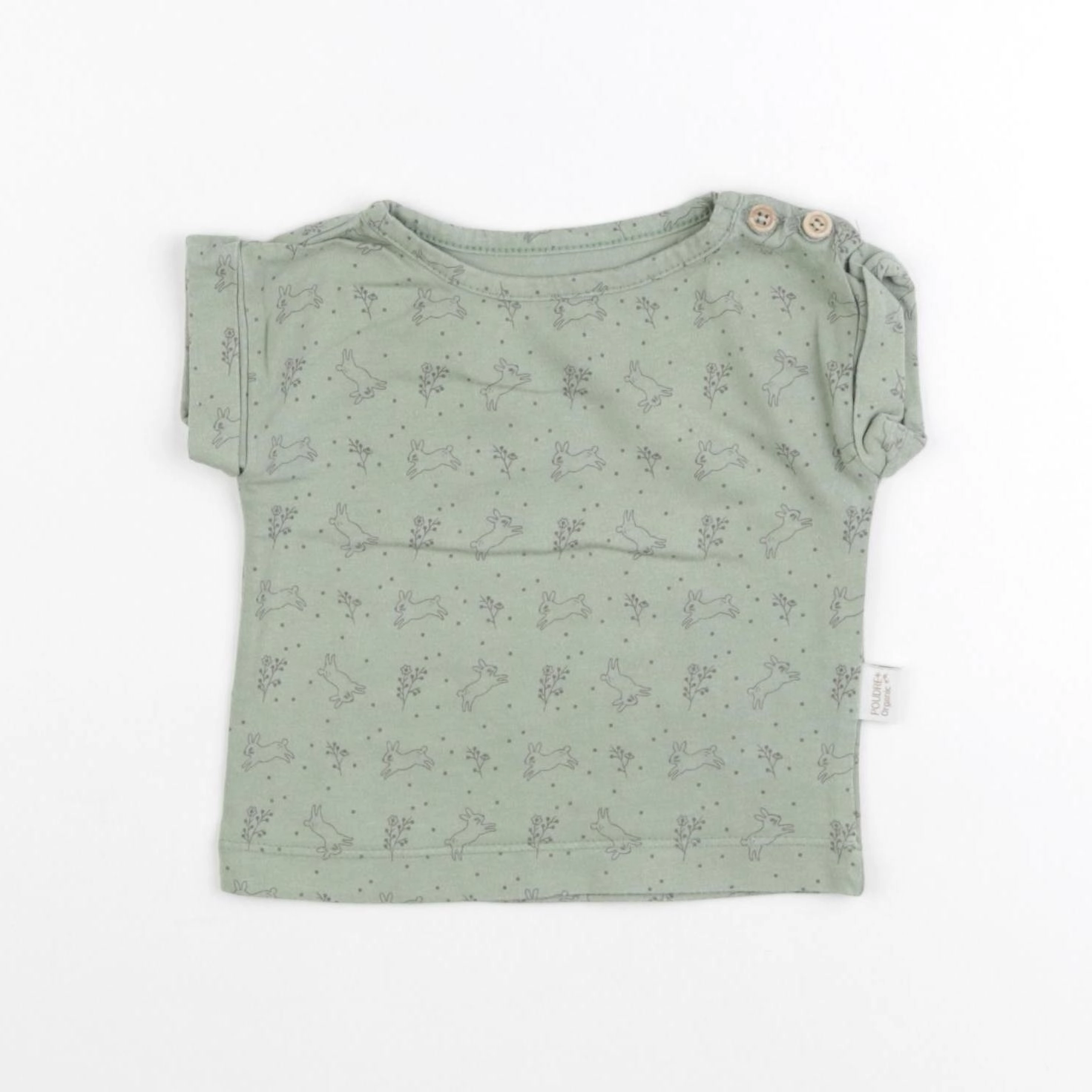 Poudre Organic - tee-shirt vert - 3 mois