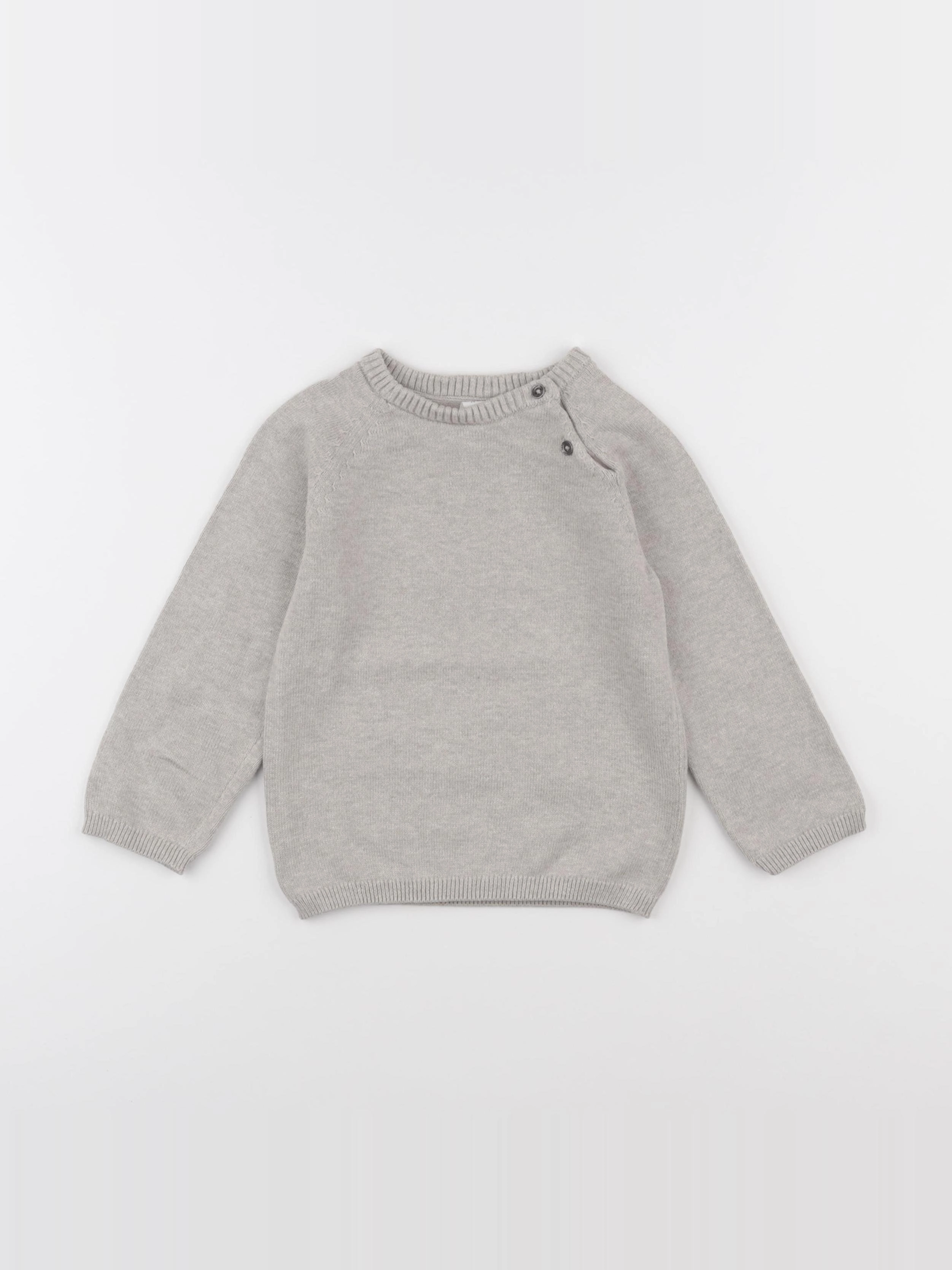 H&M - pull beige - 18/24 mois