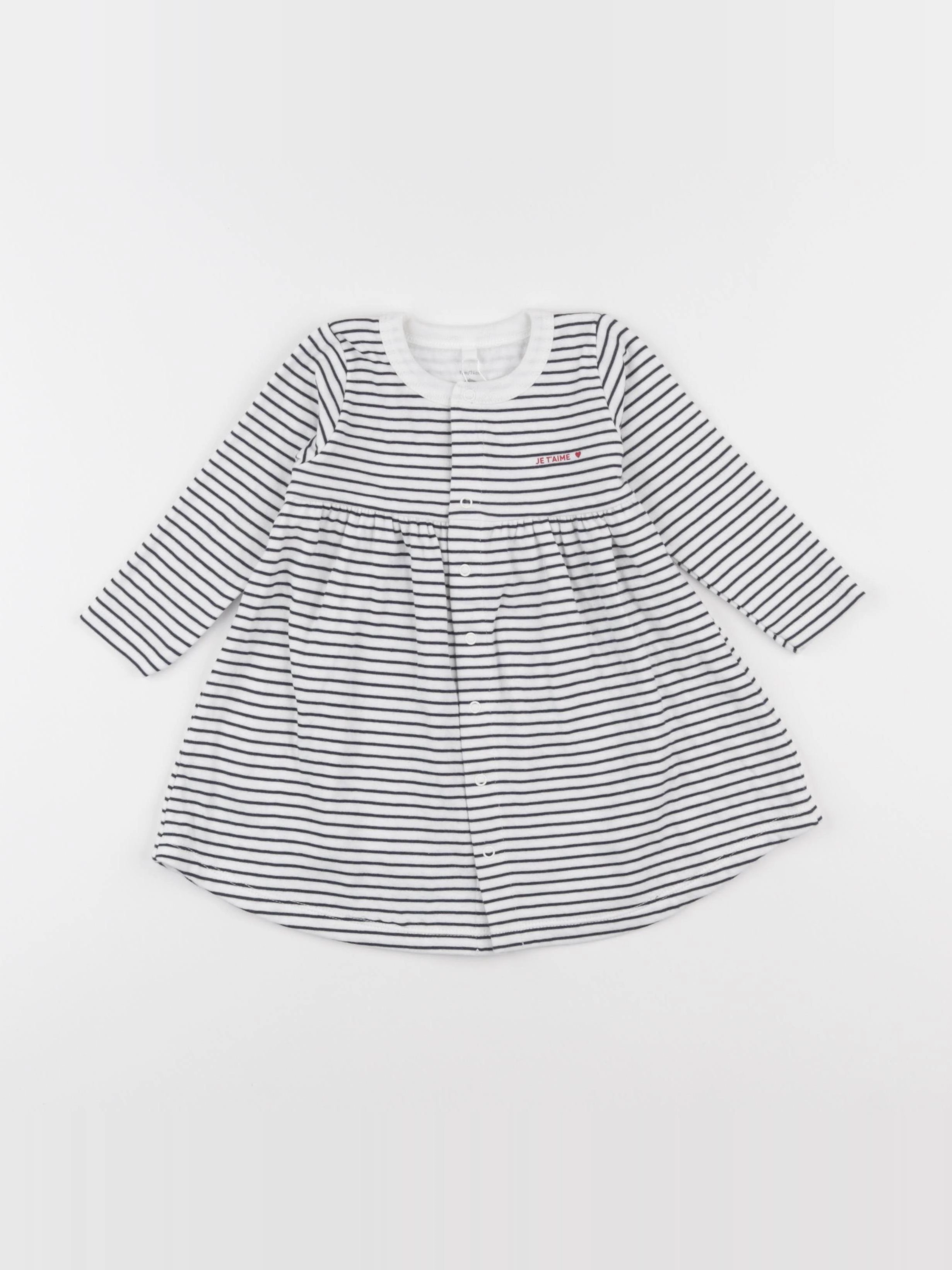 Petit Bateau - robe bleu - 12 mois
