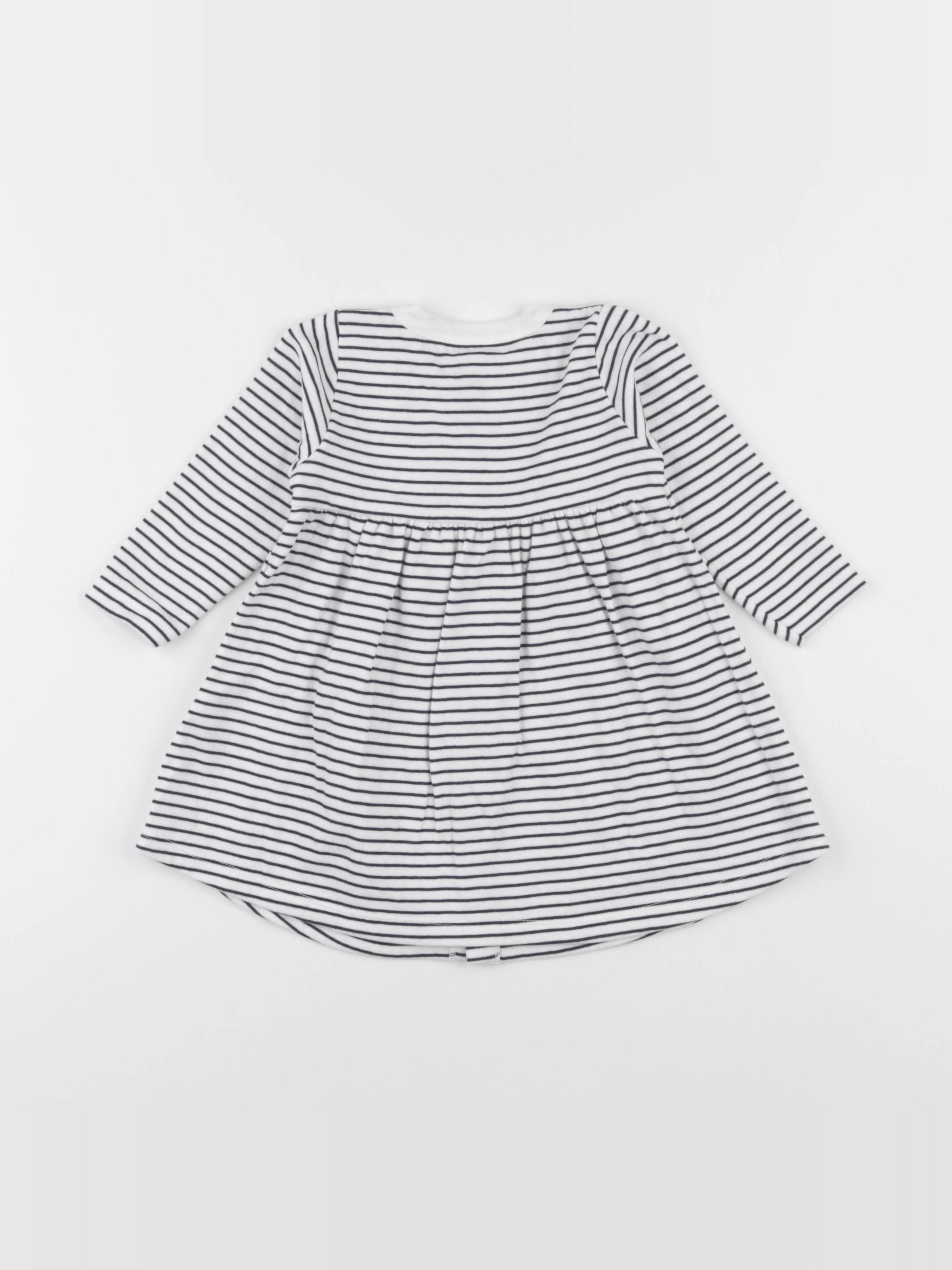 Petit Bateau - robe bleu - 12 mois