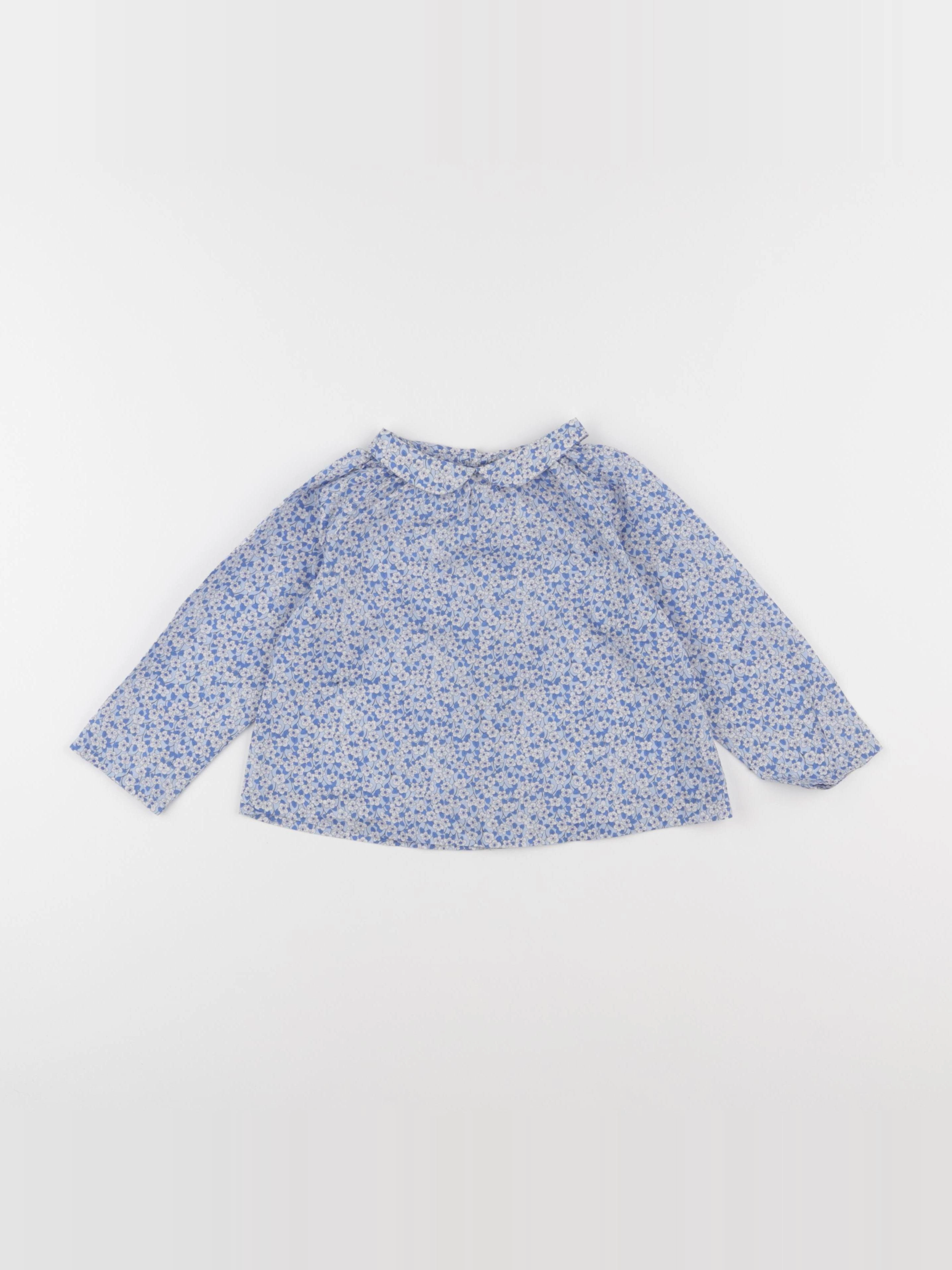 Jacadi - blouse liberty bleu - 24 mois