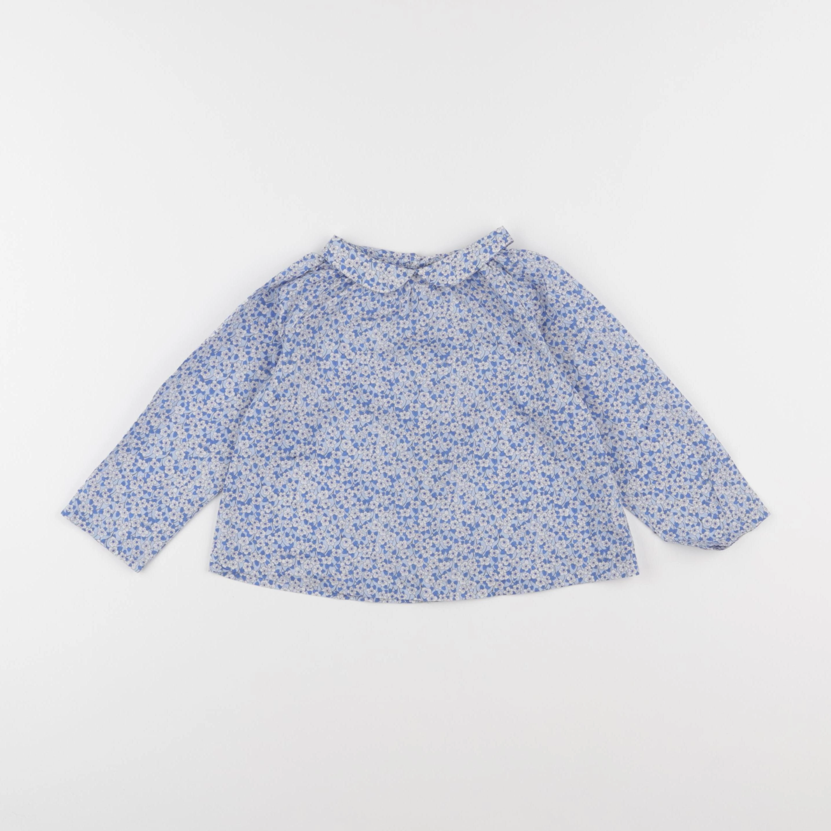 Jacadi - blouse liberty bleu - 24 mois