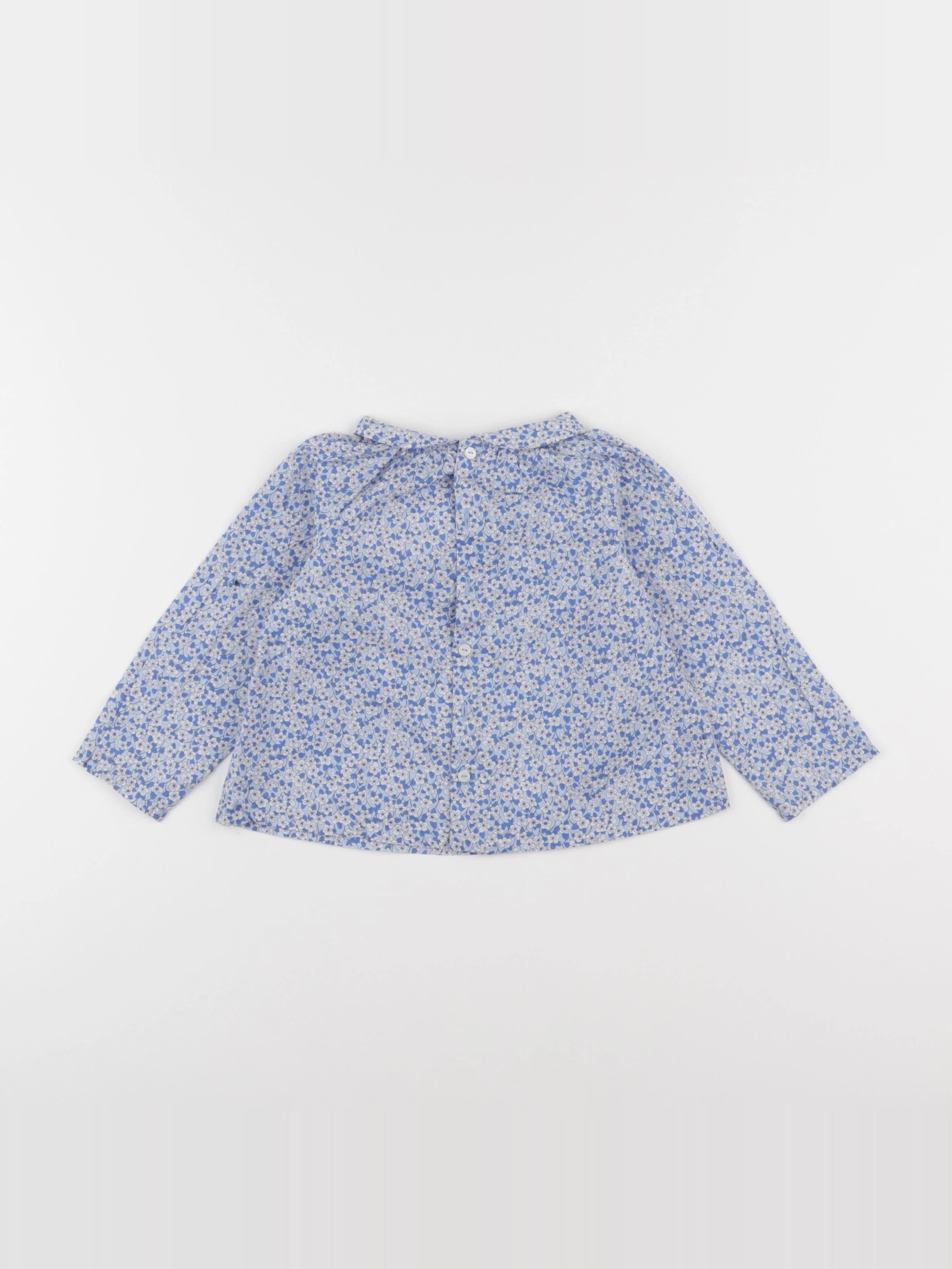 Jacadi - blouse liberty bleu - 24 mois