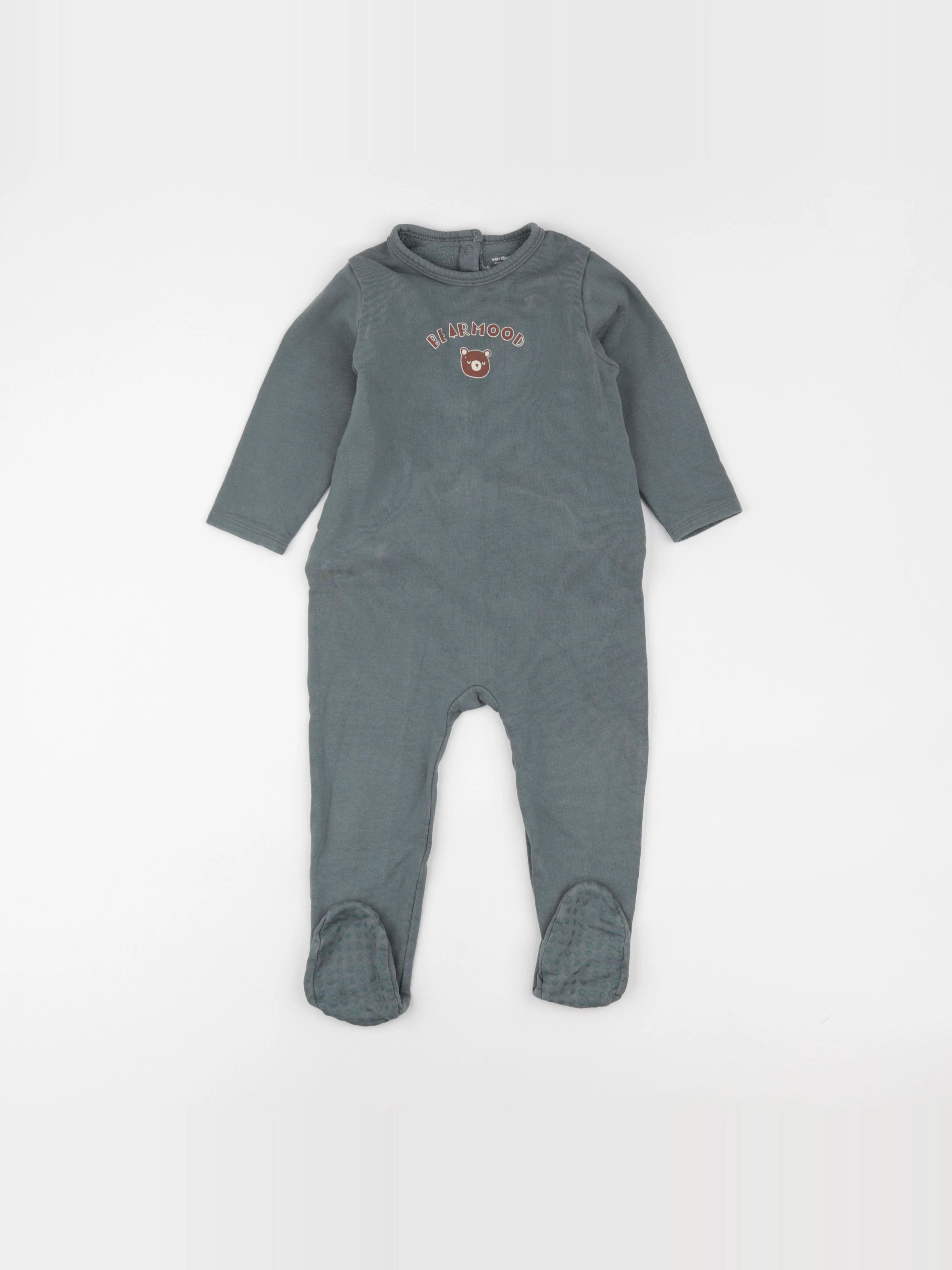 Vertbaudet - pyjama coton vert - 24 mois