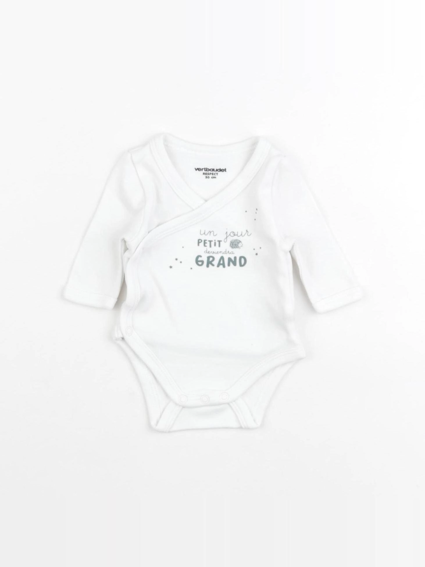 Vertbaudet - body blanc - 0 mois