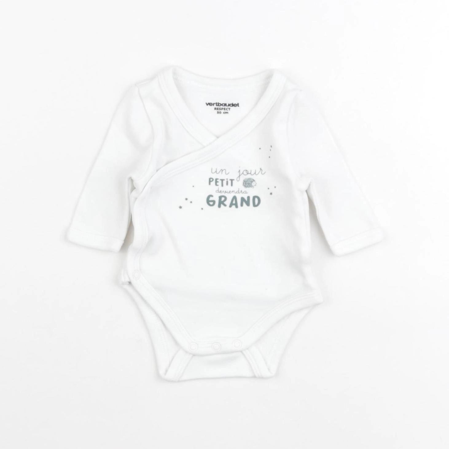 Vertbaudet - body blanc - 0 mois