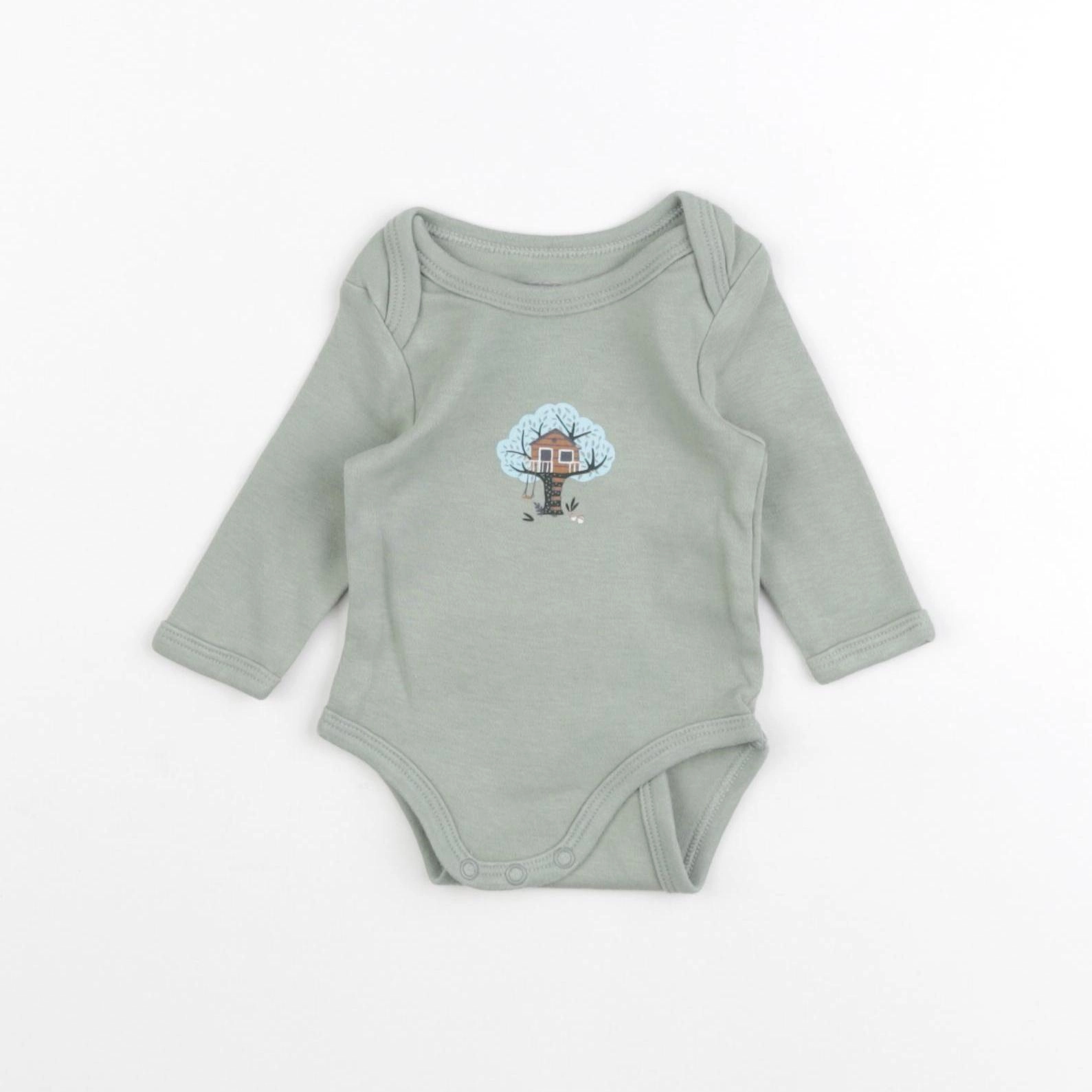 Vertbaudet - body vert - 1 mois