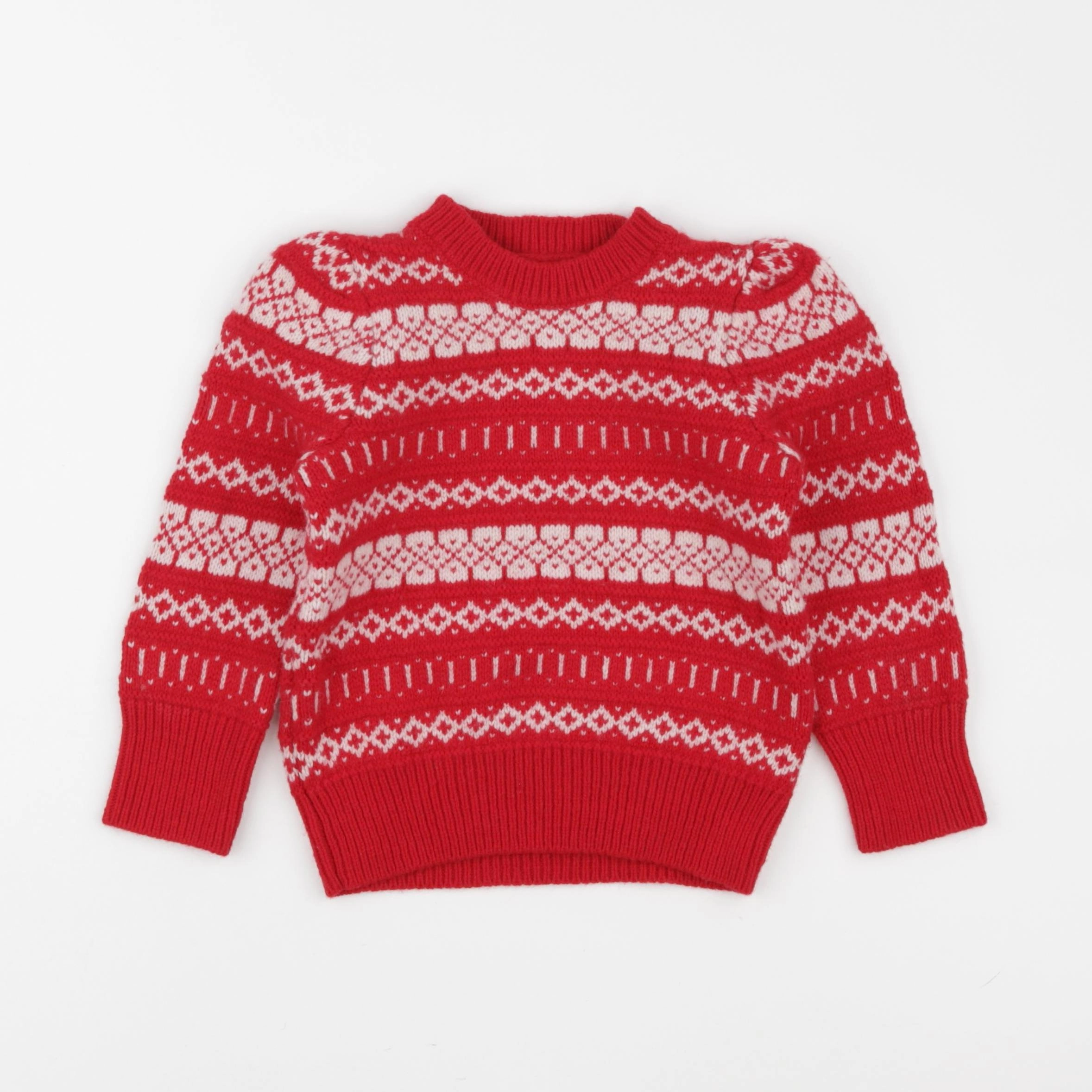 Monoprix - pull rouge - 4 ans