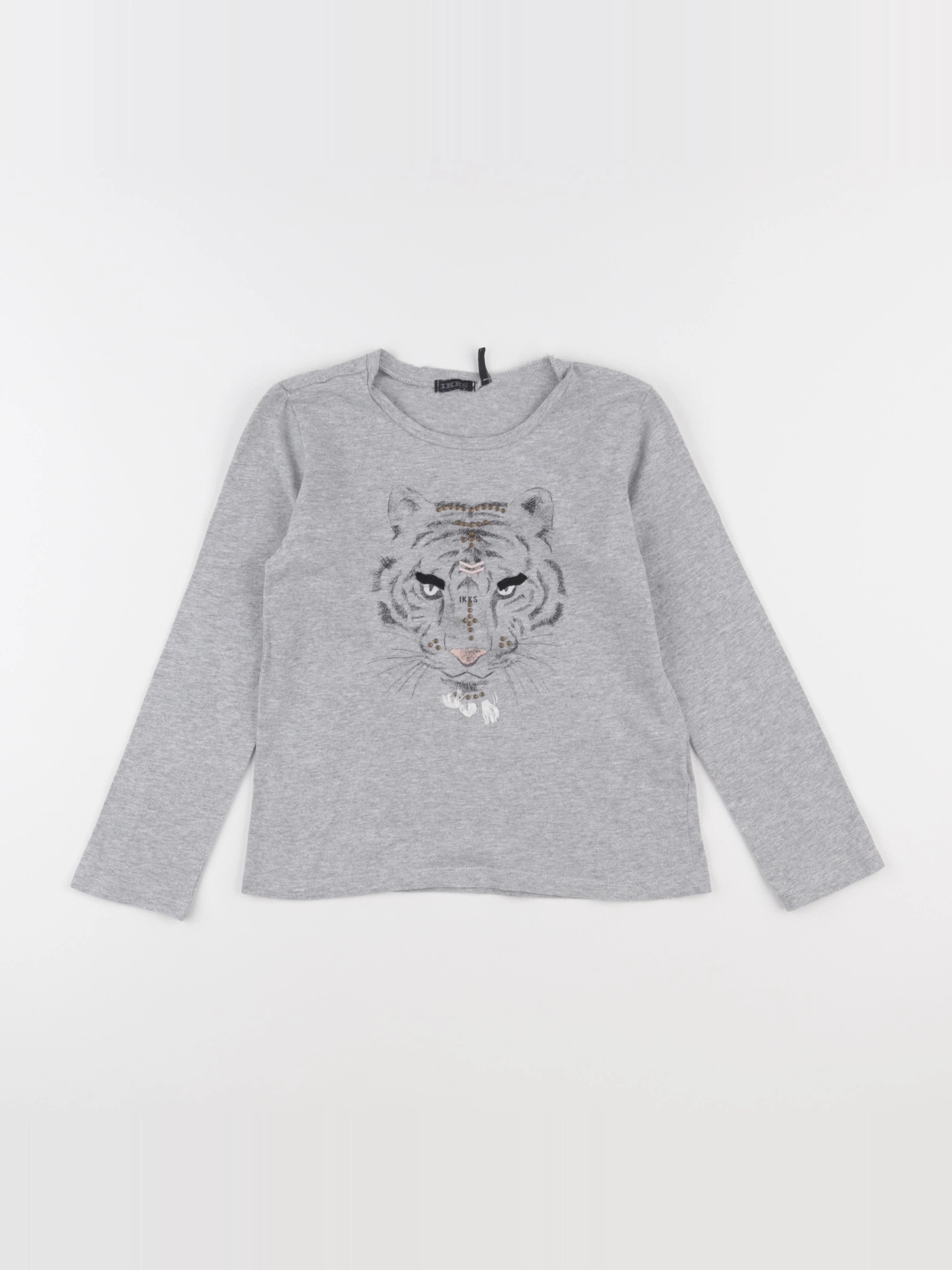 IKKS - tee-shirt gris - 8 ans