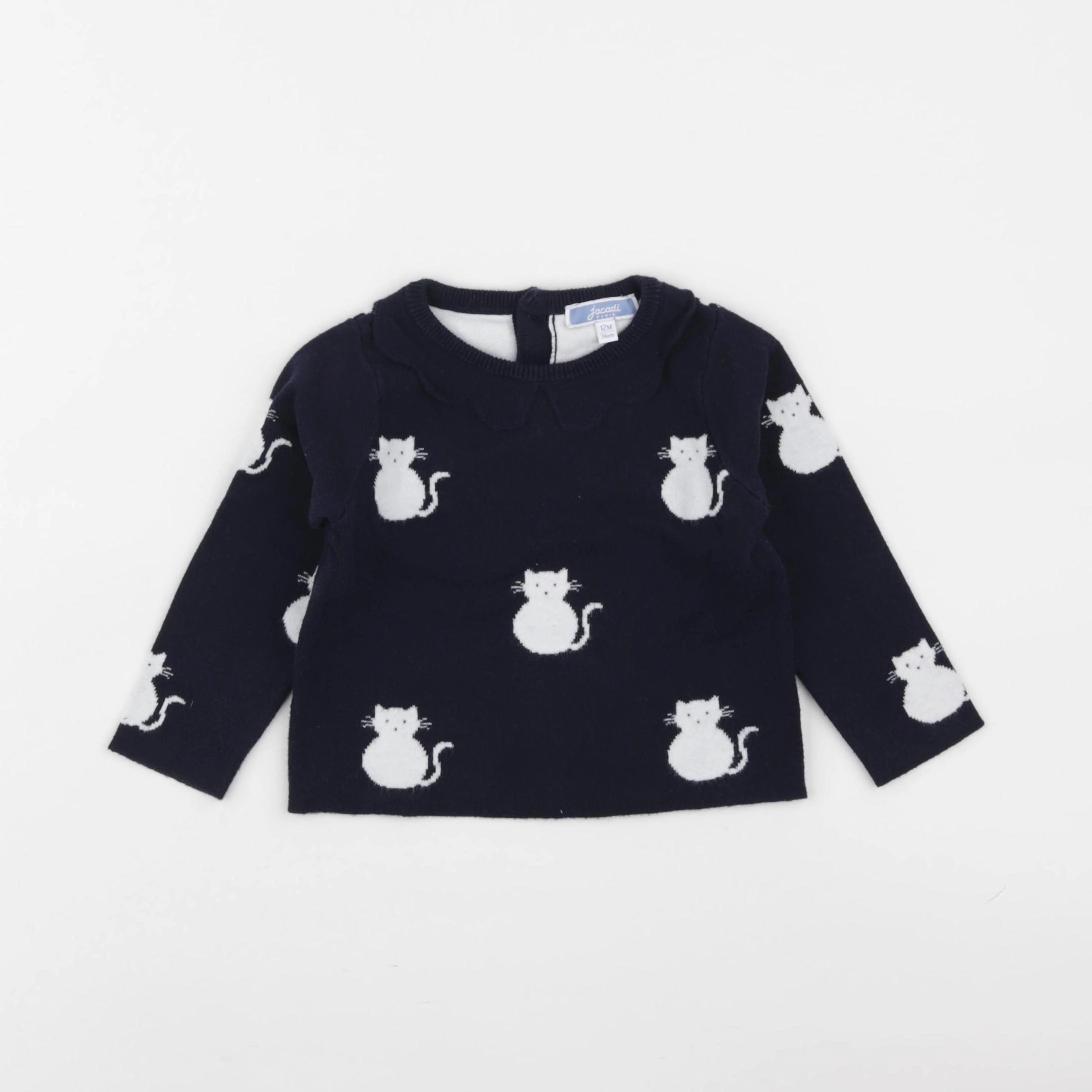 Jacadi - pull bleu - 12 mois