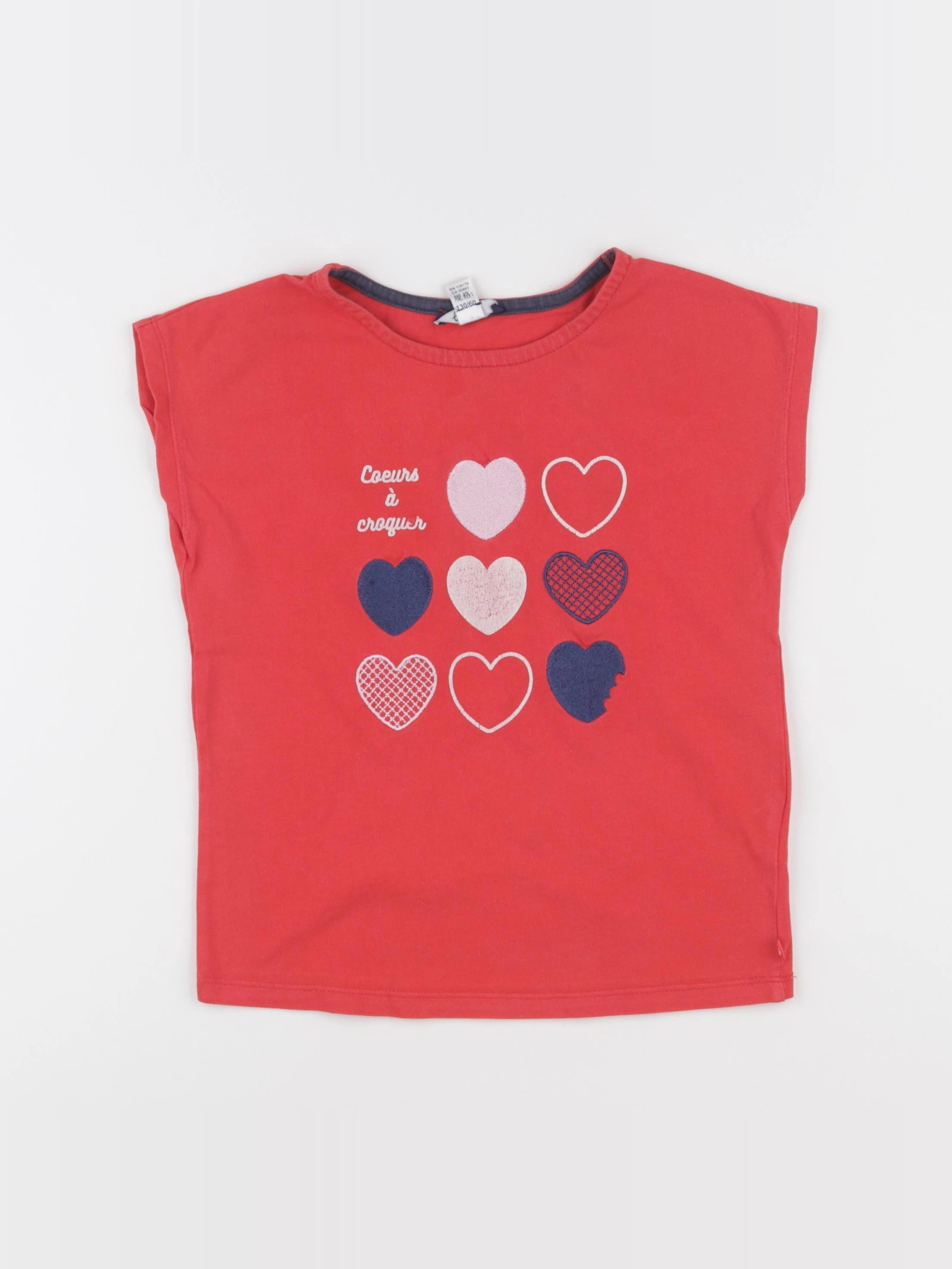Okaidi - tee-shirt rouge - 8 ans