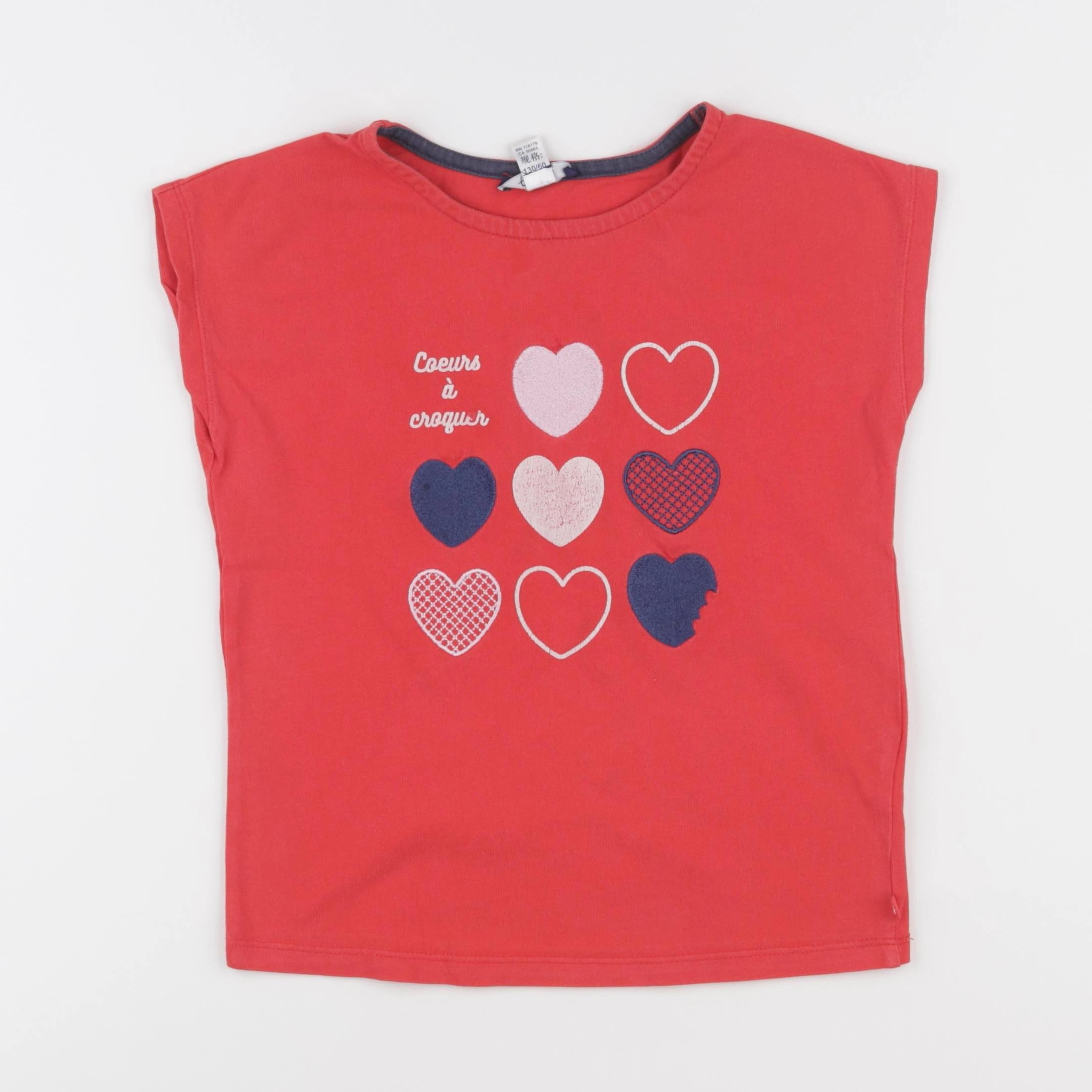 Okaidi - tee-shirt rouge - 8 ans