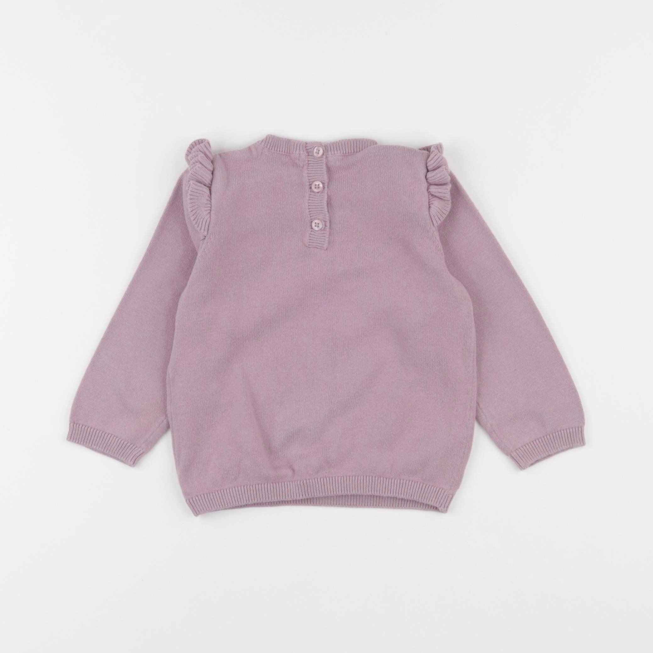 Vertbaudet - pull violet - 12 mois