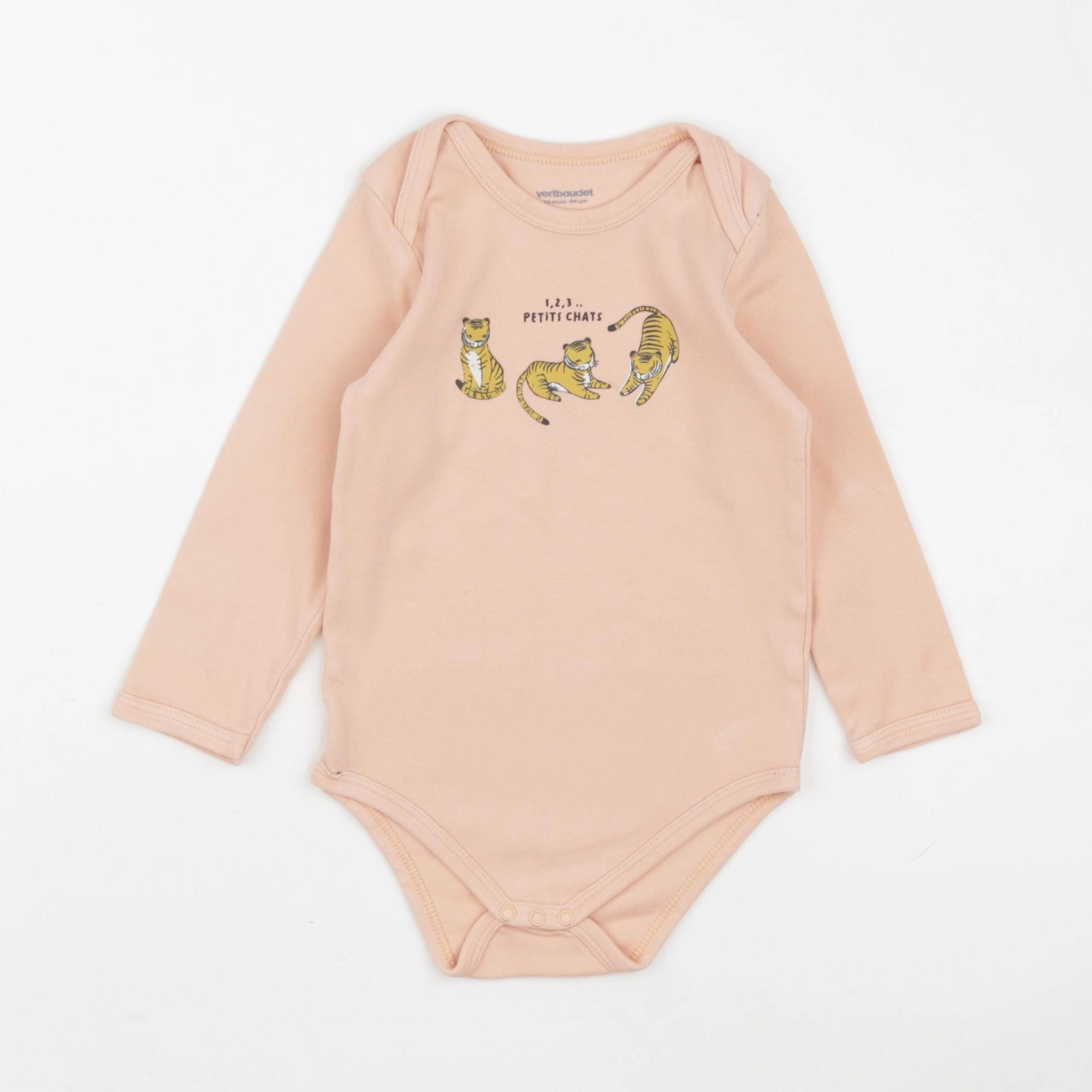 Vertbaudet - body rose - 36 mois