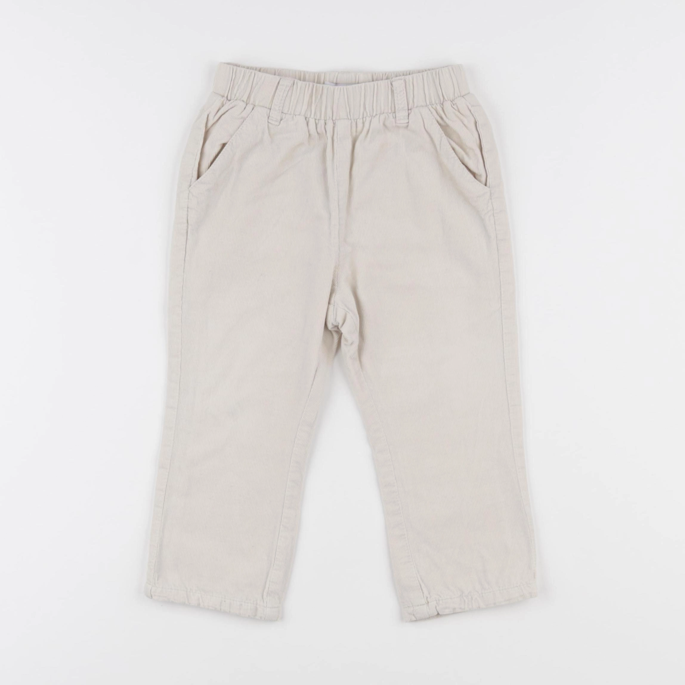 Vertbaudet - pantalon beige - 18 mois