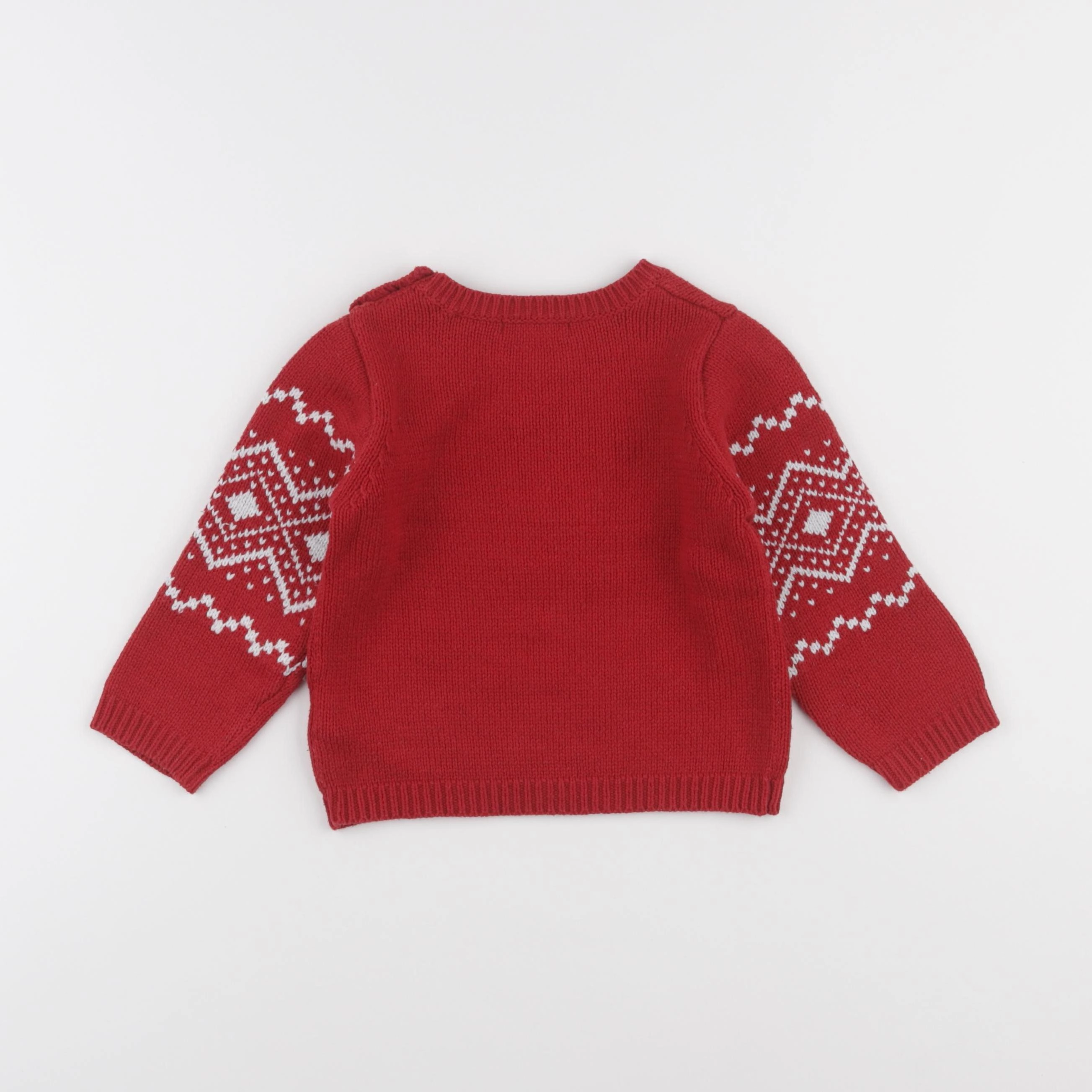 Vertbaudet - pull rouge - 24 mois
