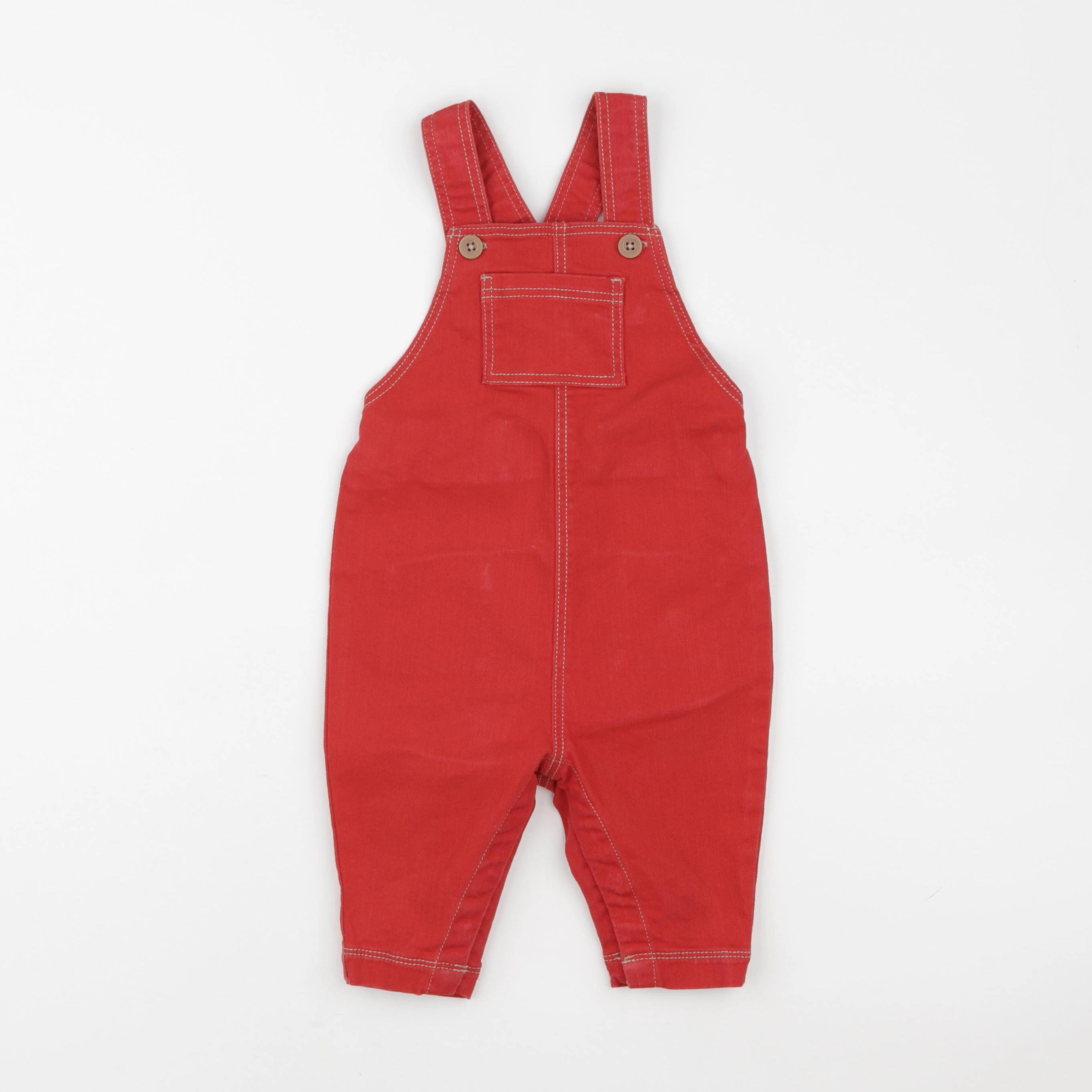 Petit Bateau - salopette rouge - 12 mois