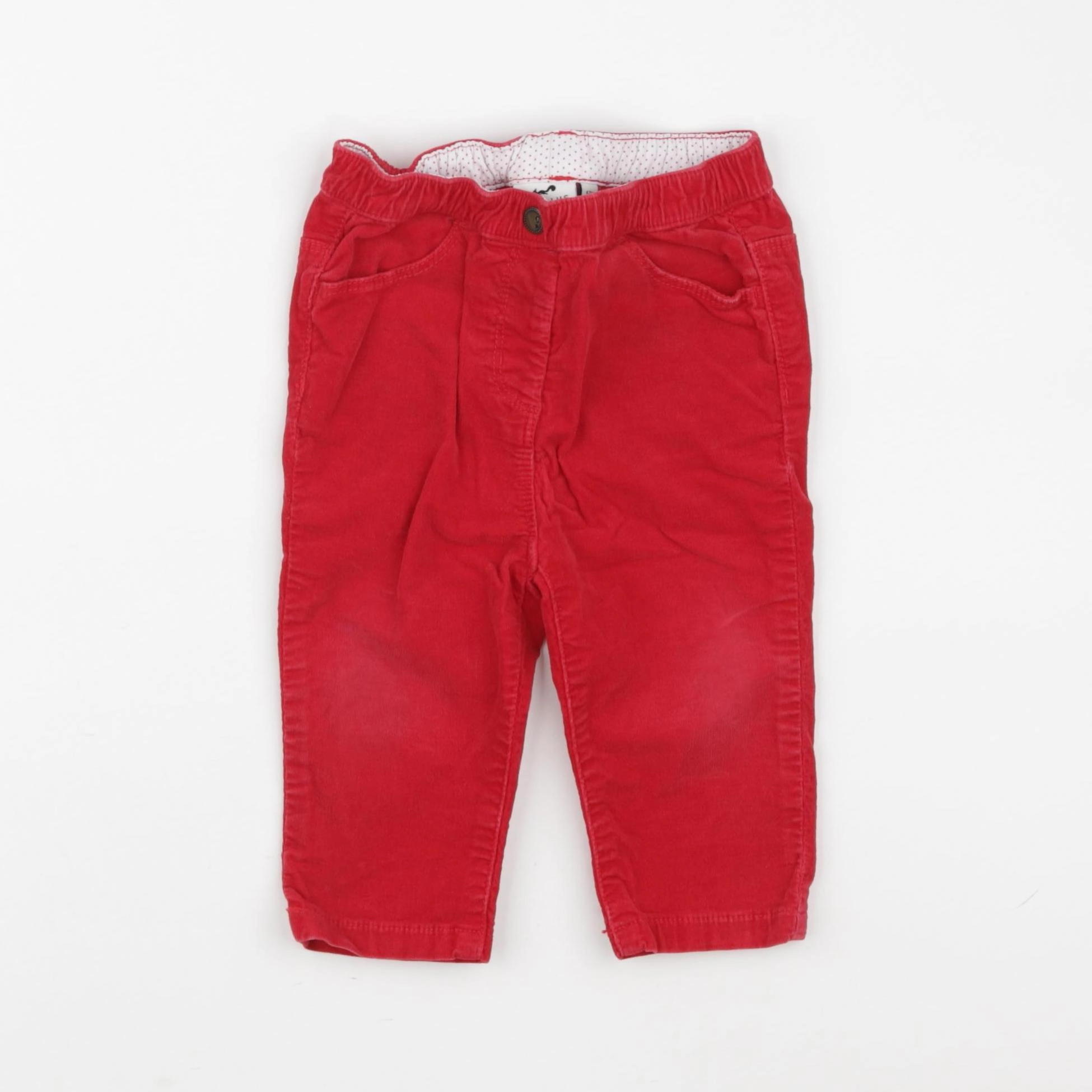 Cyrillus - pantalon rouge - 12 mois
