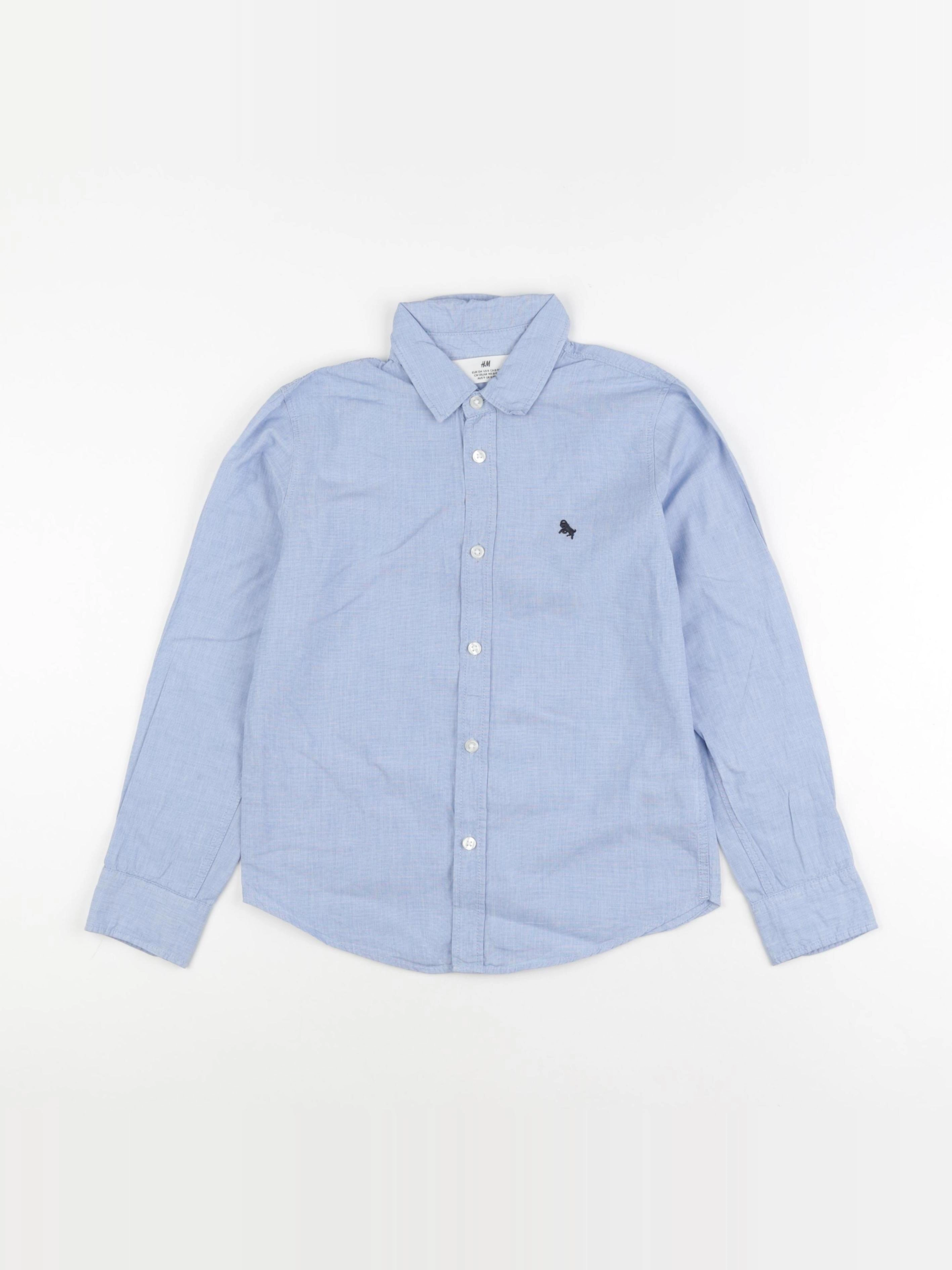H&M - chemise bleu - 8/9 ans