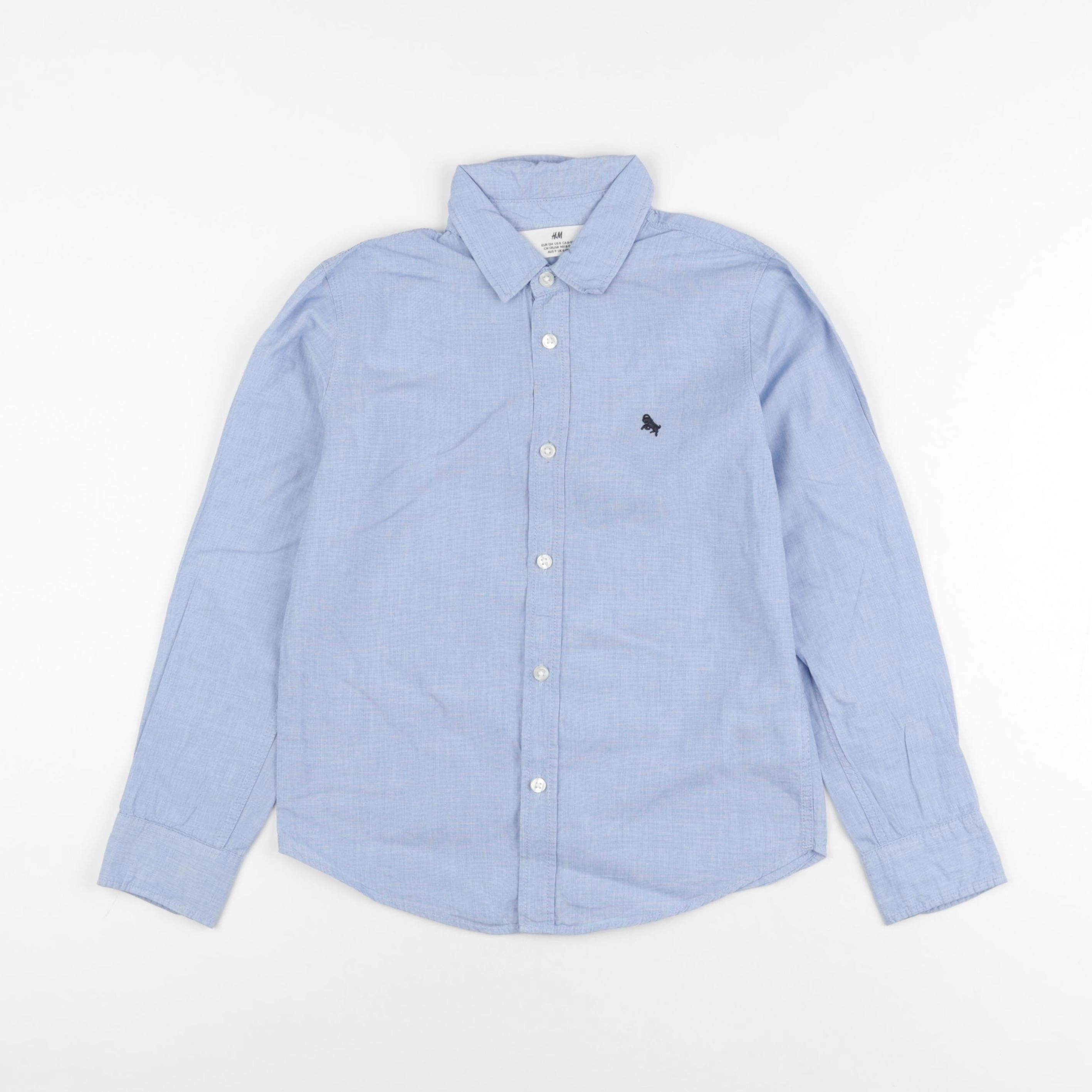 H&M - chemise bleu - 8/9 ans
