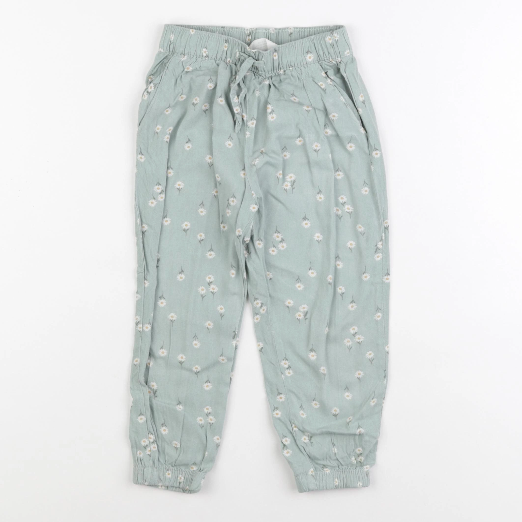 H&M - pantalon vert - 2/3 ans
