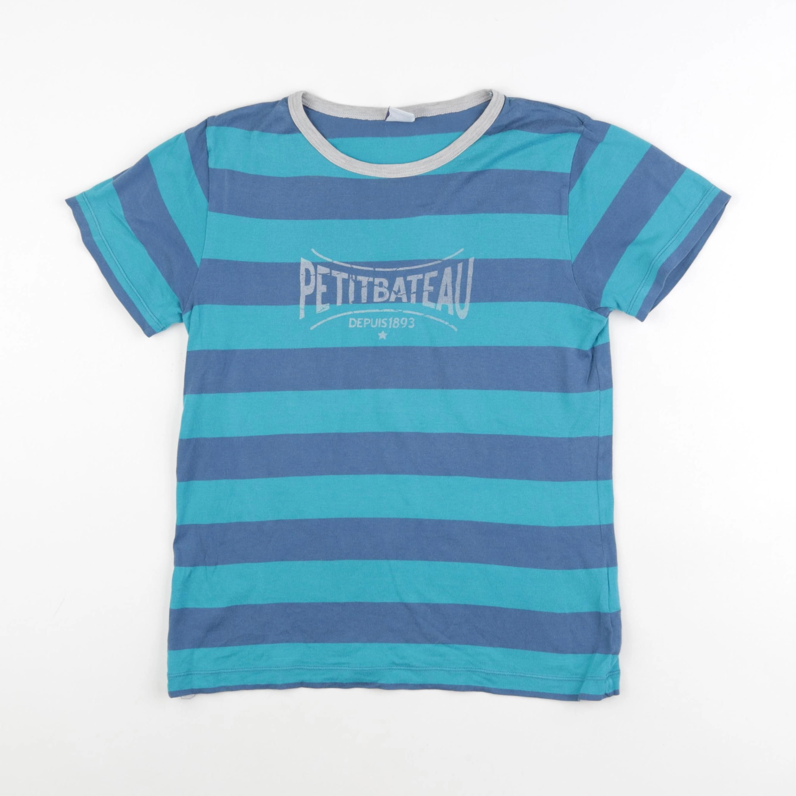 Petit Bateau - tee-shirt bleu - 10 ans