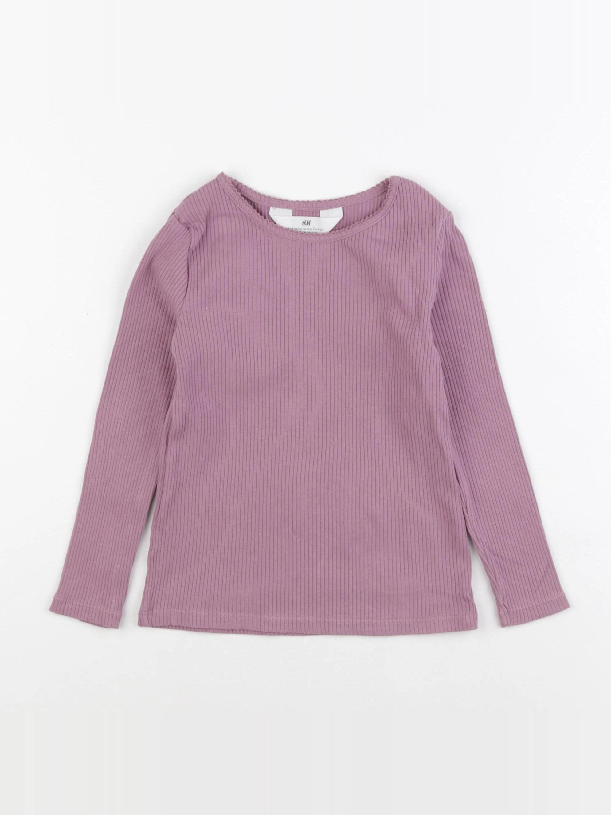 H&M - tee-shirt violet - 4/6 ans