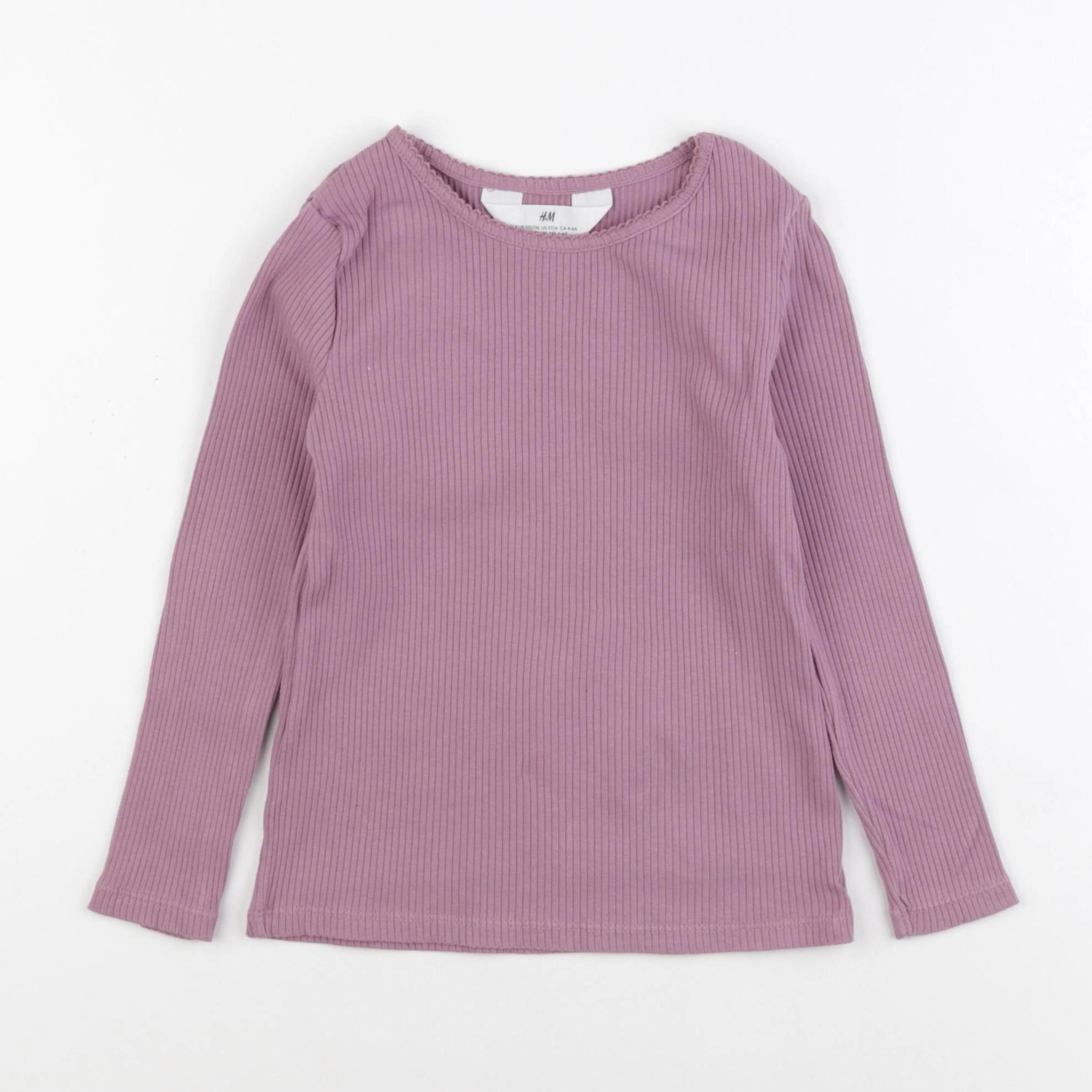 H&M - tee-shirt violet - 4/6 ans