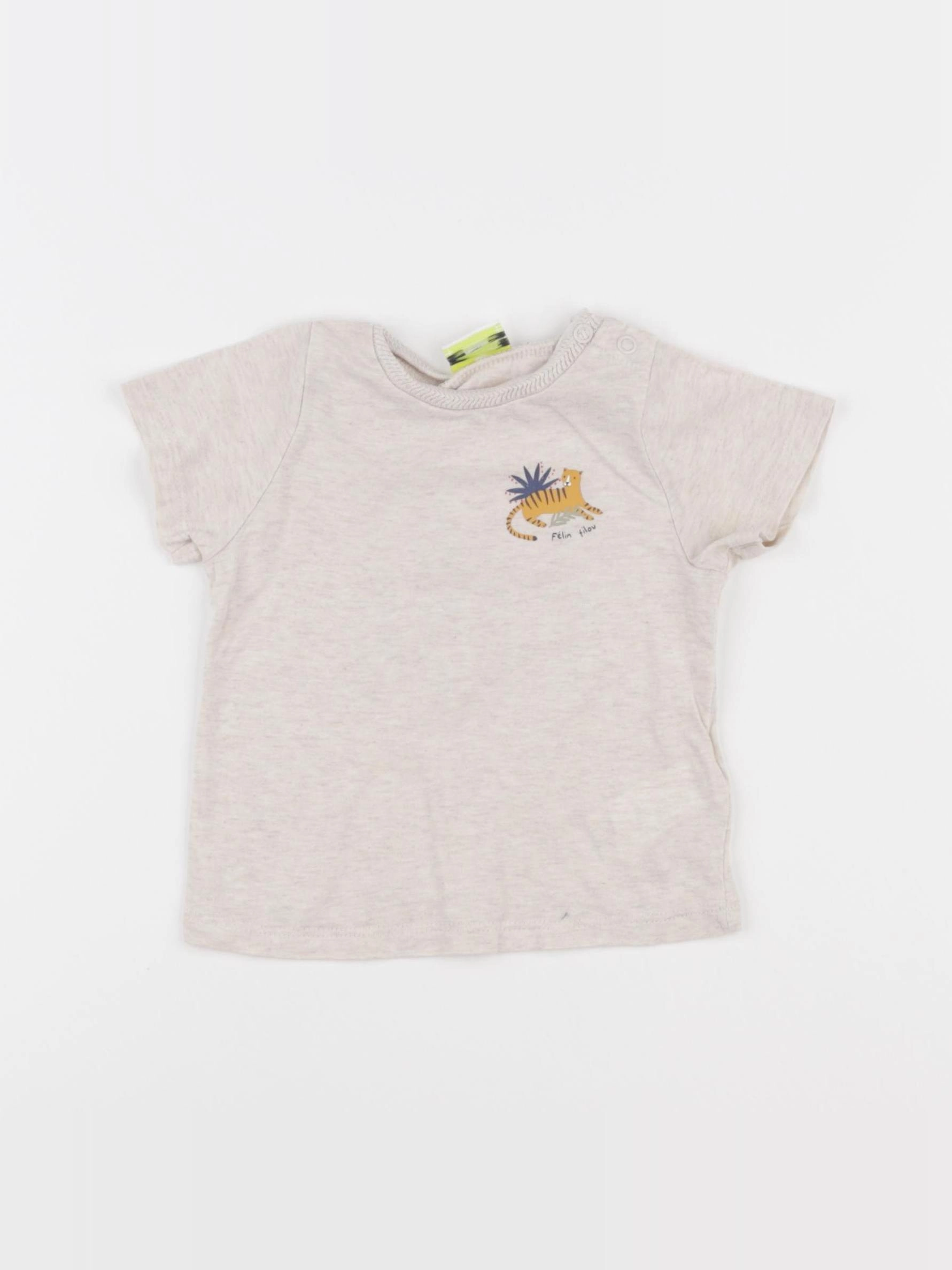 Tape à l'oeil - tee-shirt beige - 6 mois