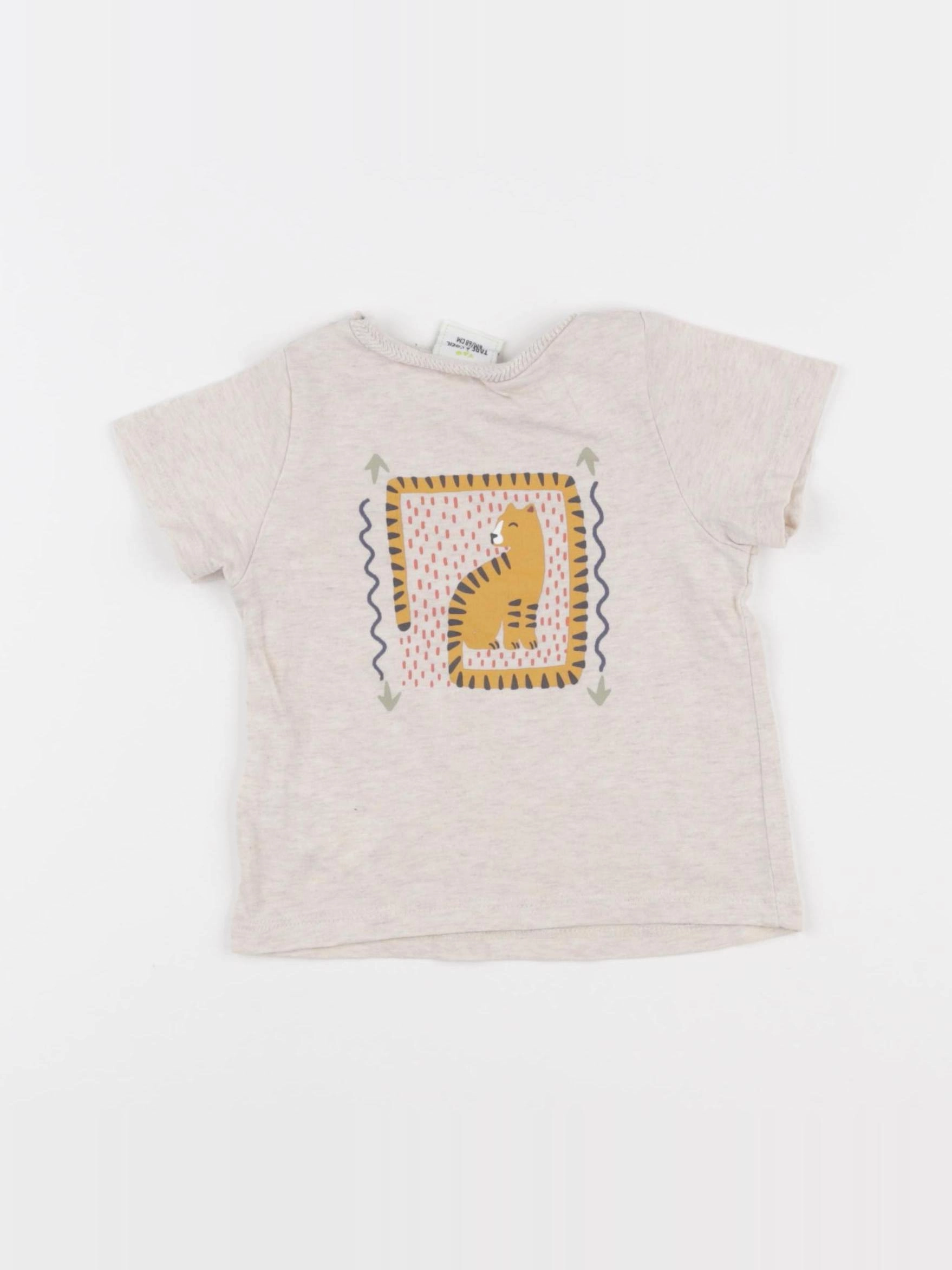 Tape à l'oeil - tee-shirt beige - 6 mois