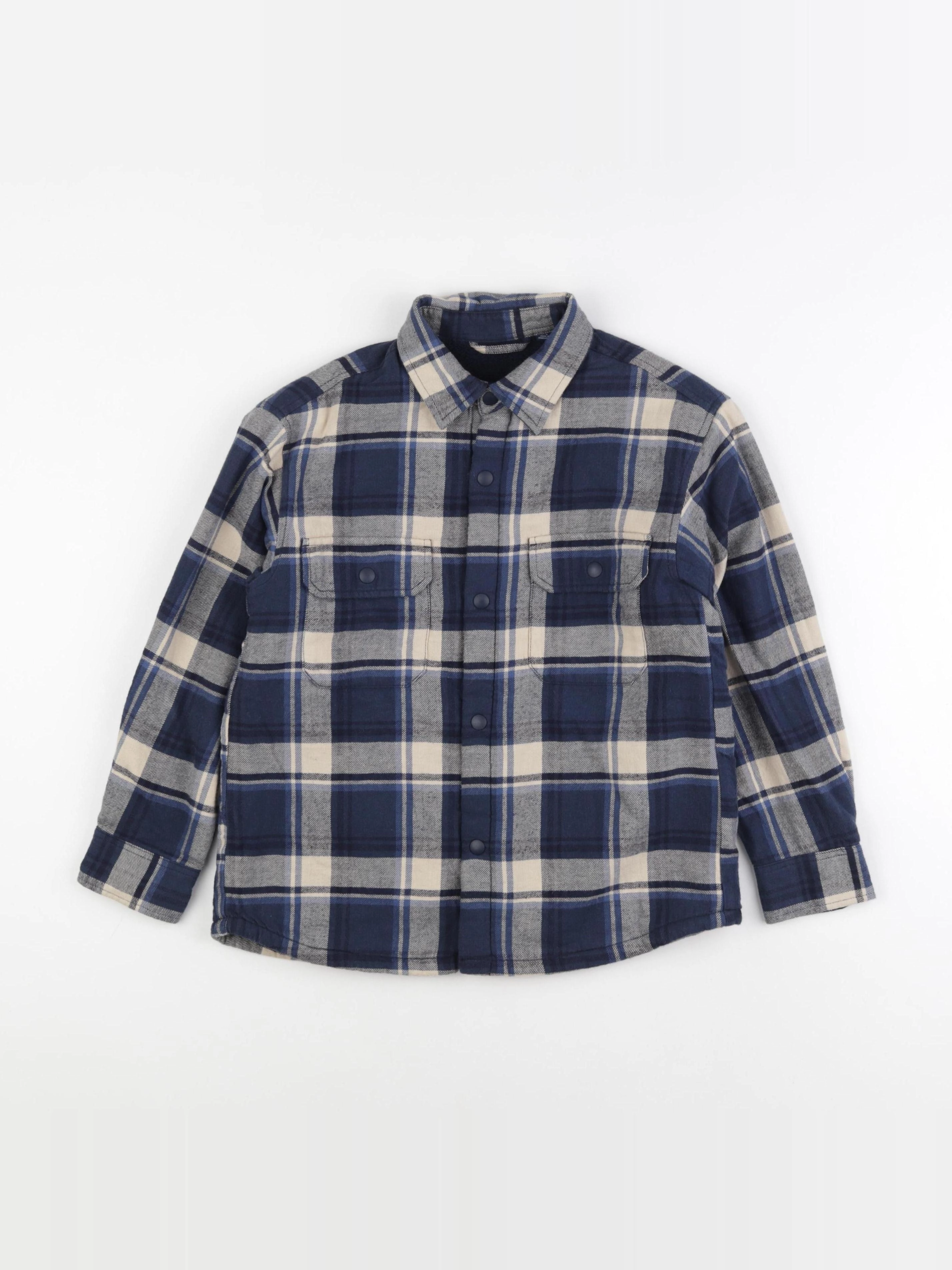Uniqlo - chemise bleu - 7/8 ans