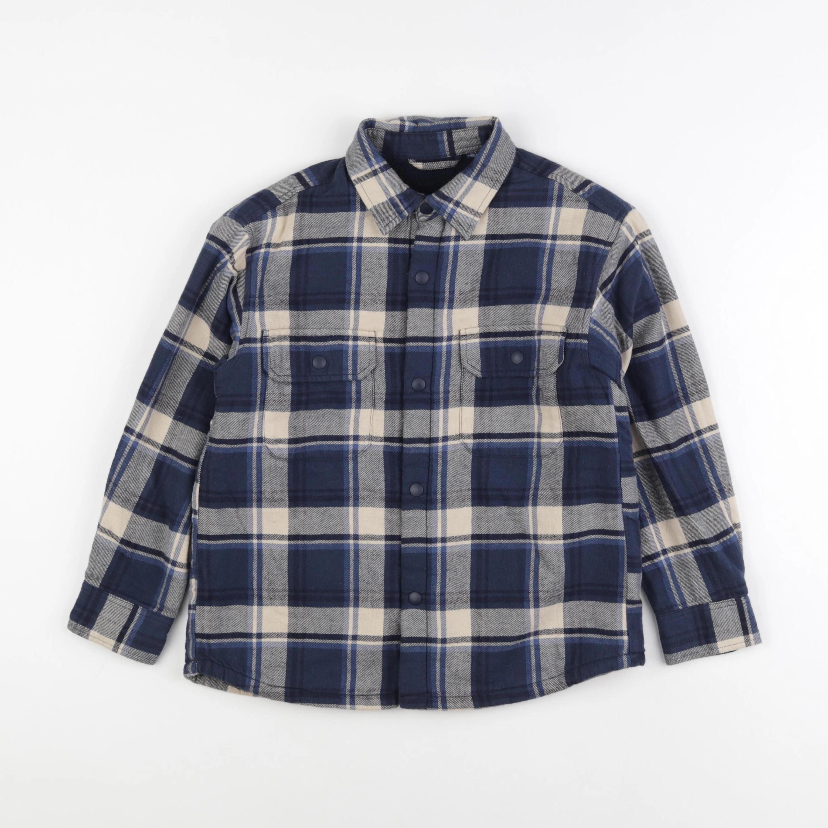 Uniqlo - chemise bleu - 7/8 ans