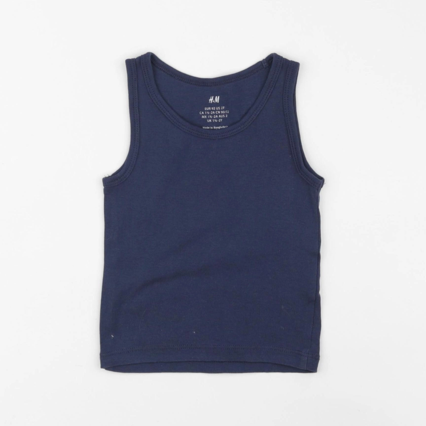 H&M - maillot de corps bleu - 18/24 mois