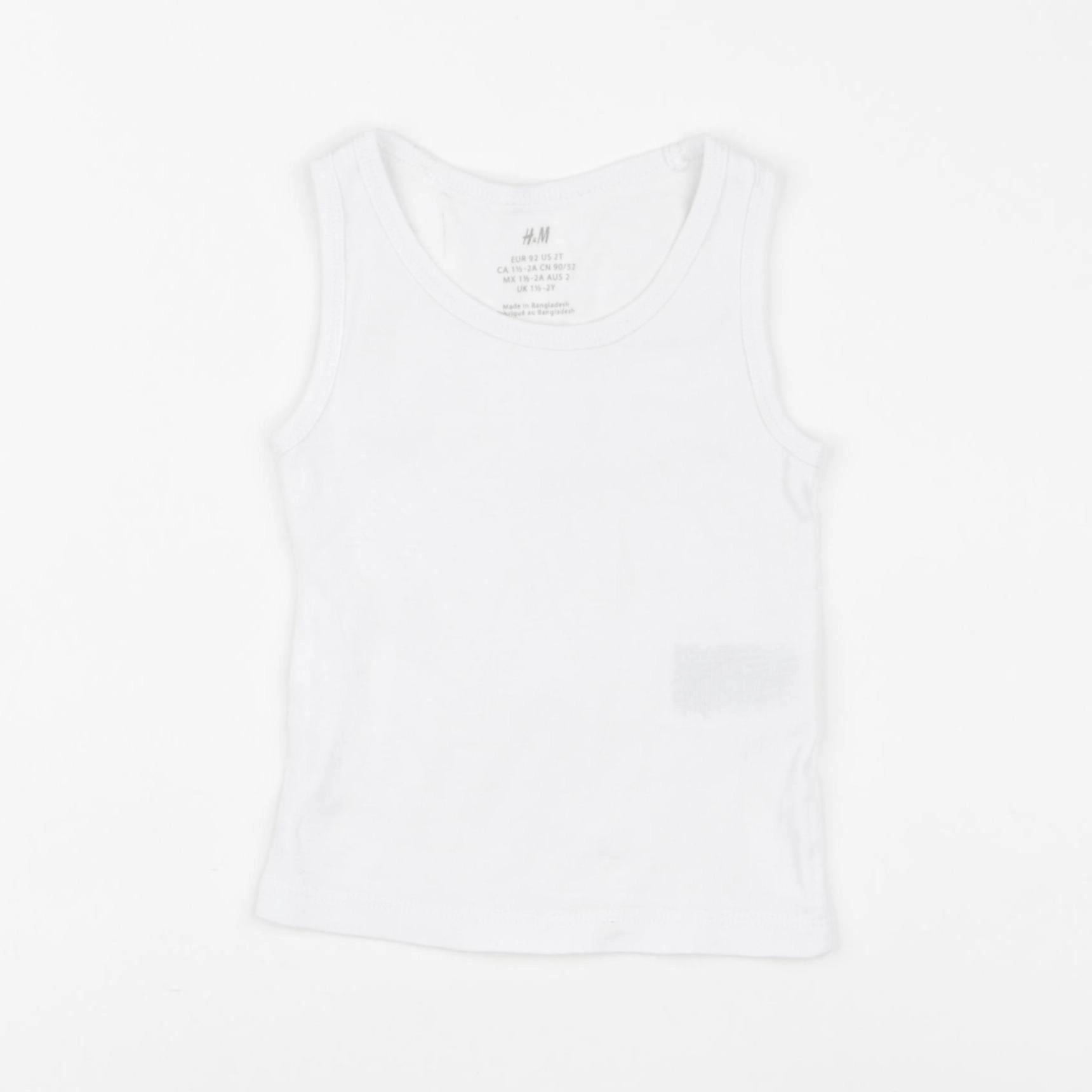 H&M - maillot de corps blanc - 18/24 mois