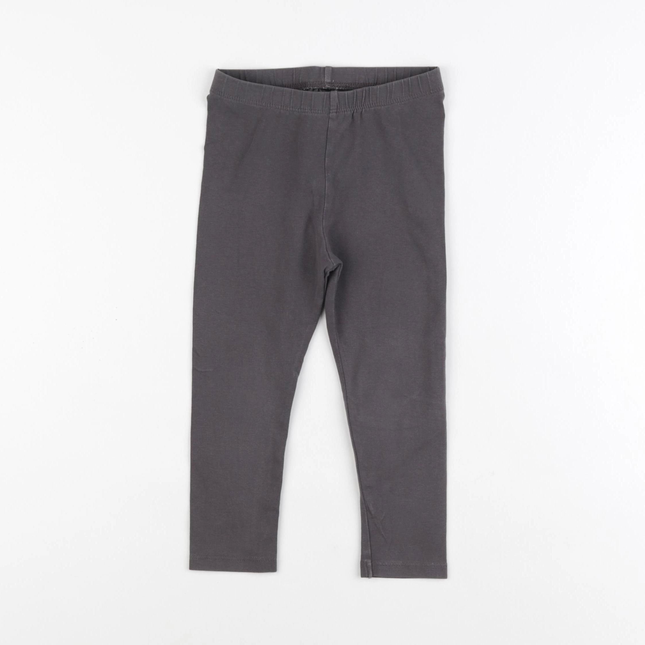 H&M - legging gris - 2/3 ans
