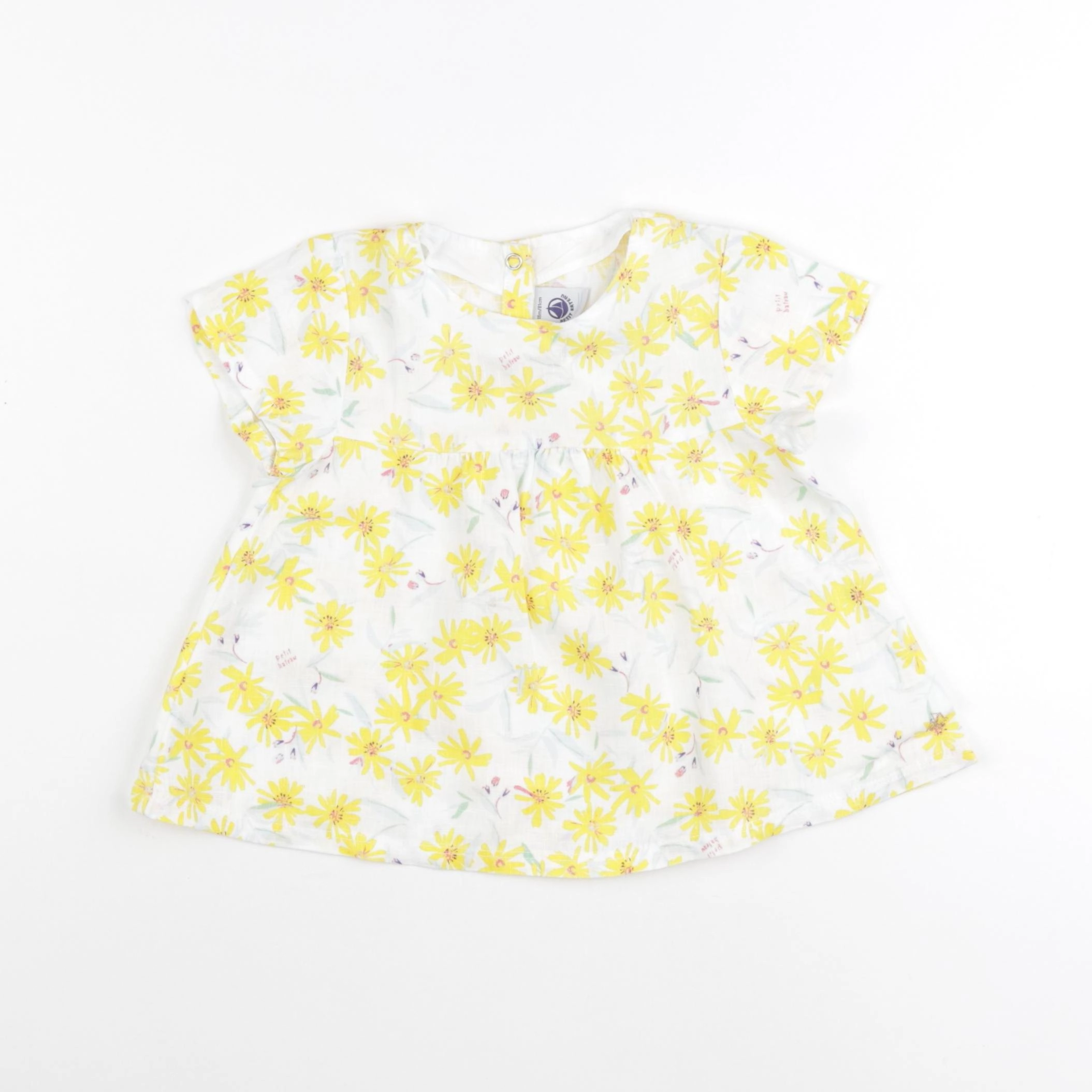 Petit Bateau - blouse jaune - 18 mois