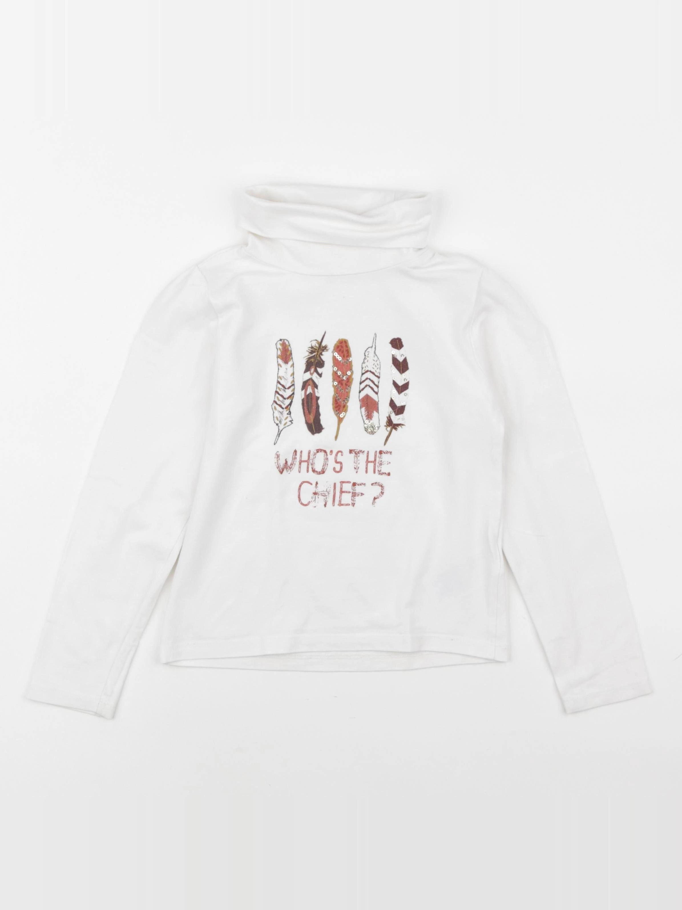 Vertbaudet - sous-pull blanc - 6 ans
