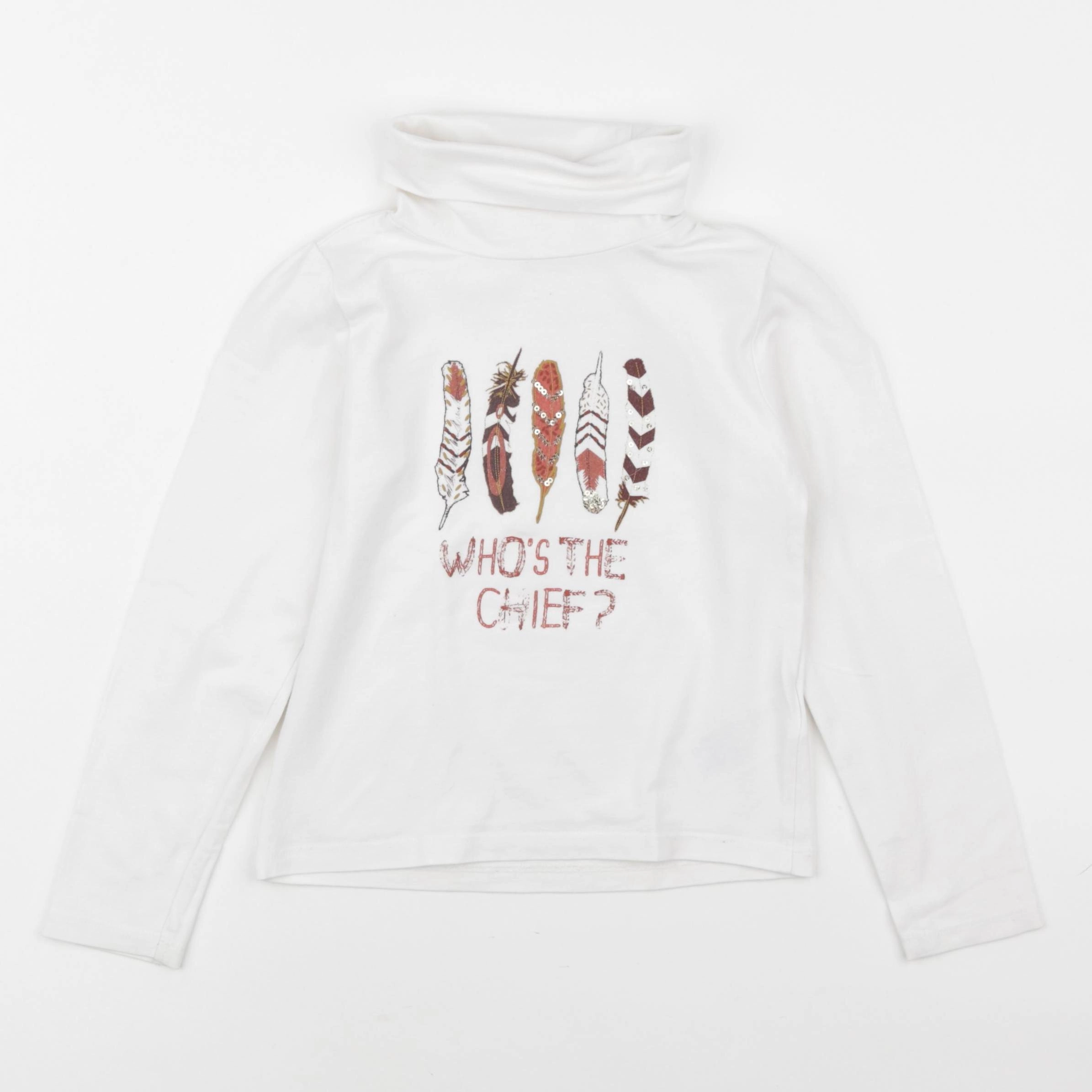 Vertbaudet - sous-pull blanc - 6 ans