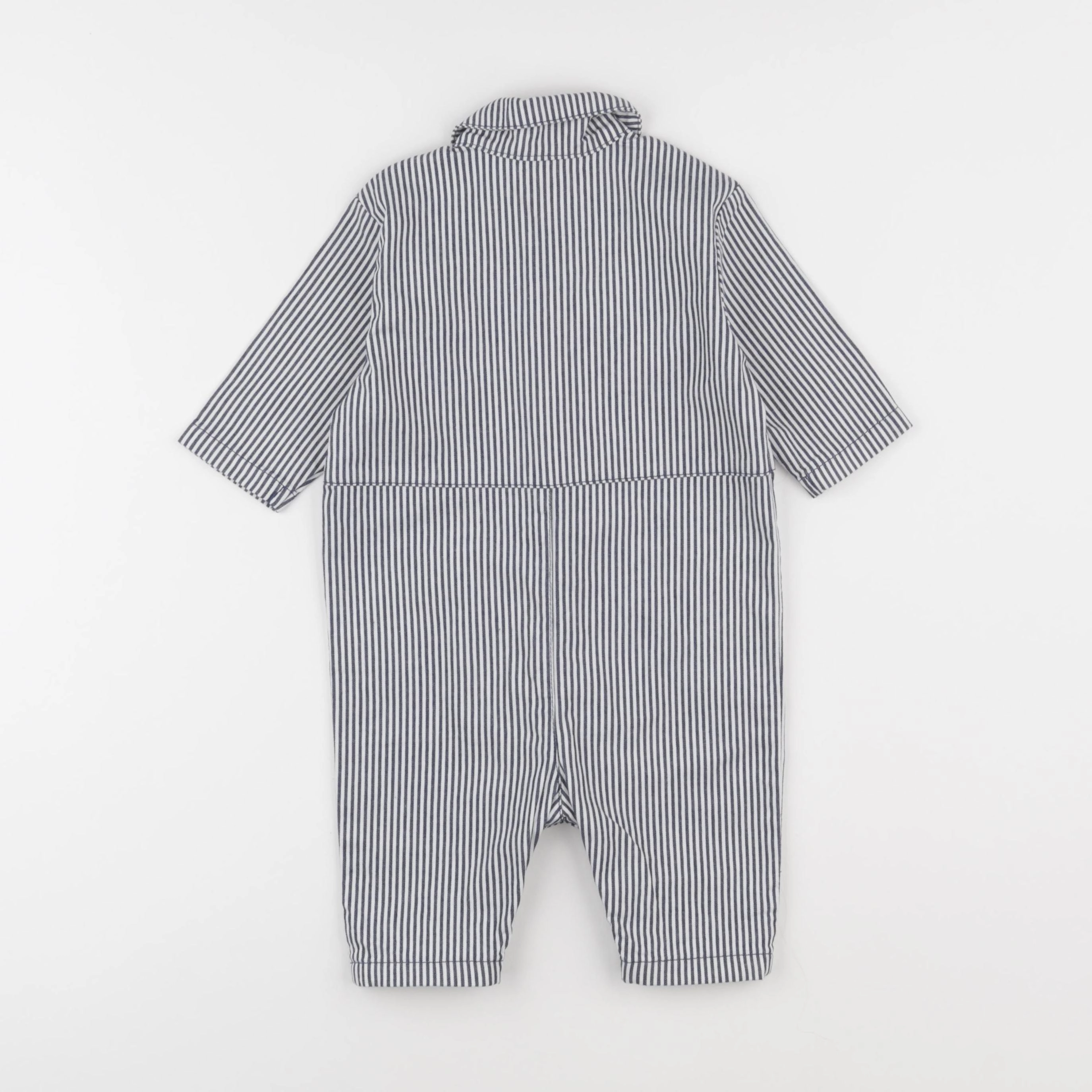 Petit Bateau - combinaison bleu, blanc - 6 mois