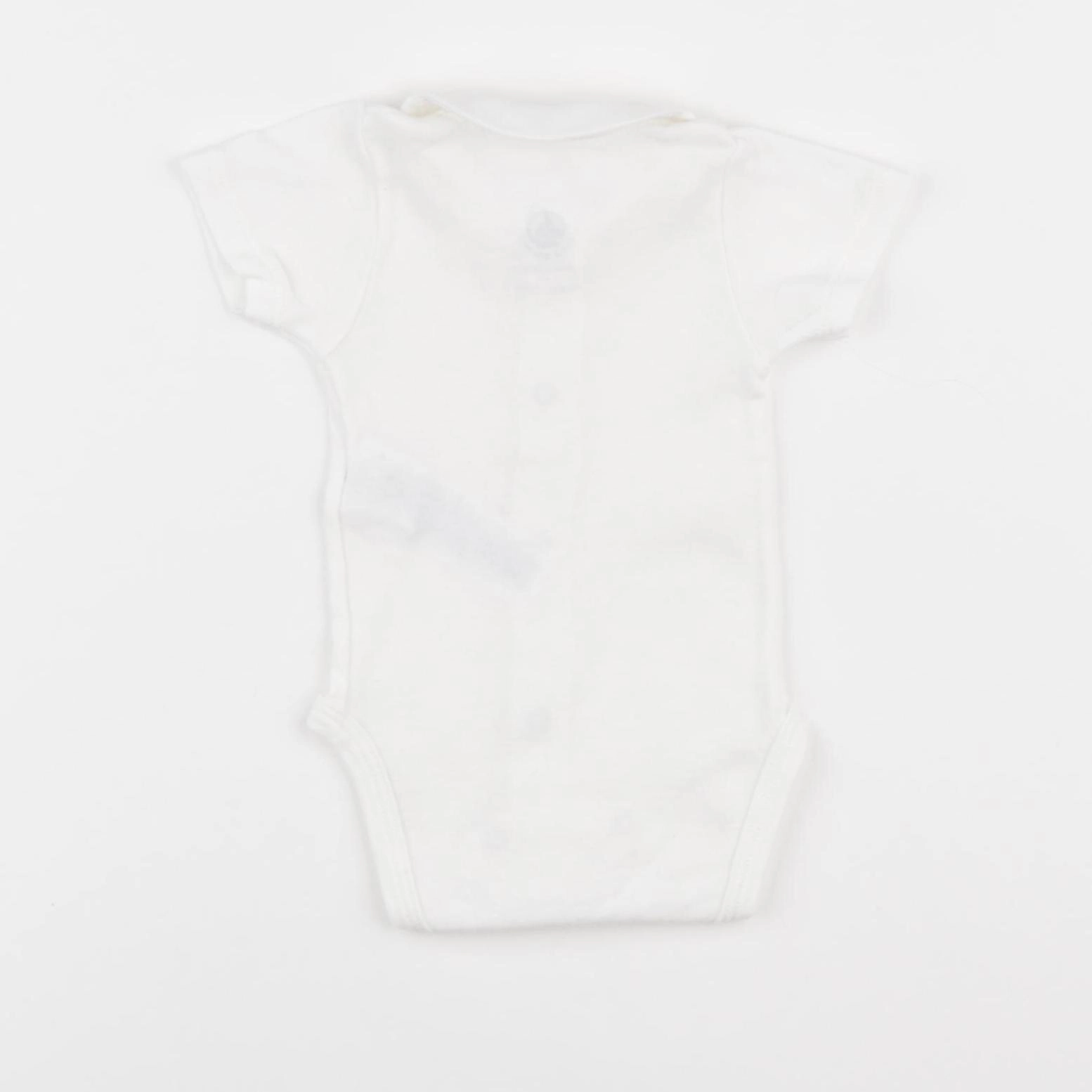 Petit Bateau - body à col blanc - 1 mois