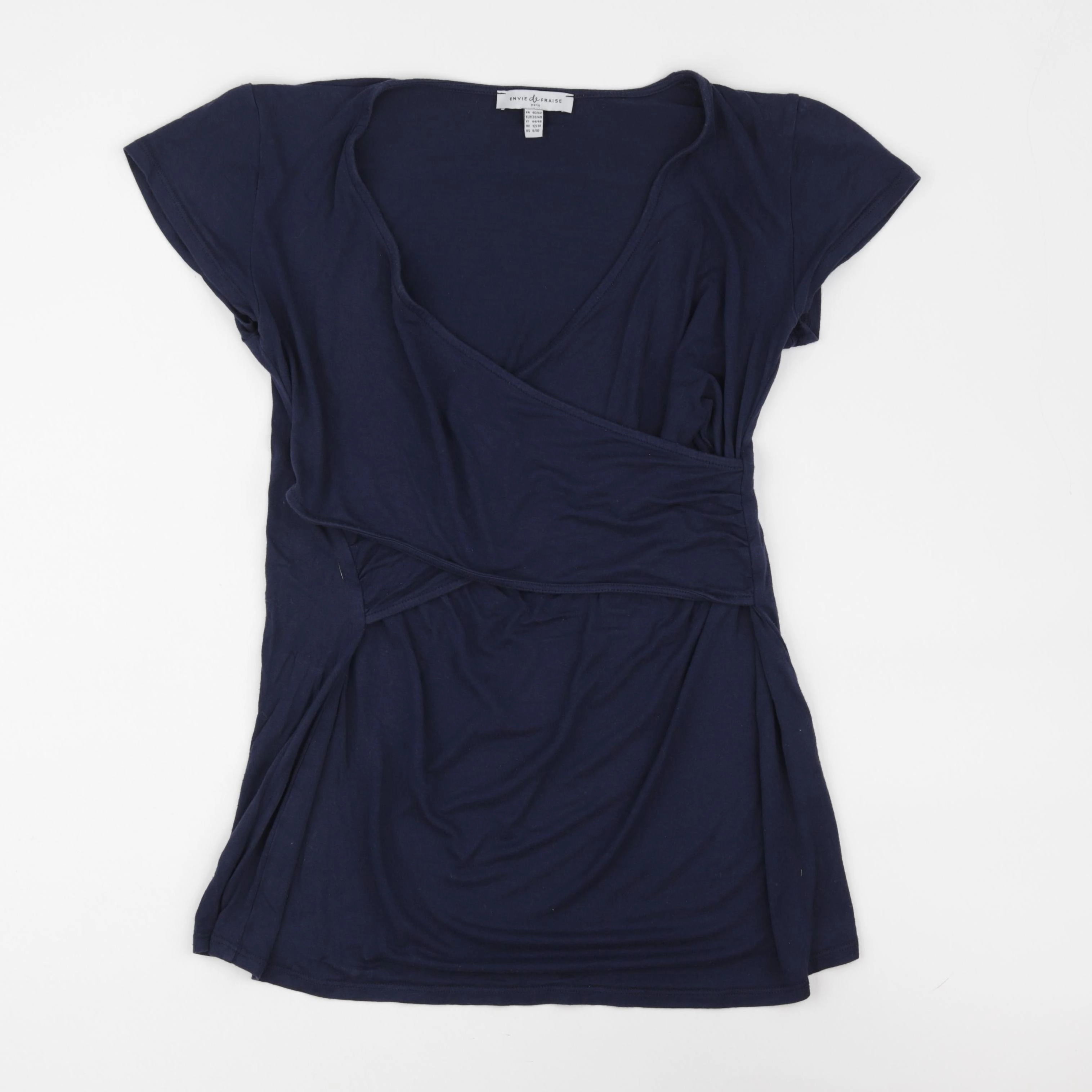 Envie de fraise - tee-shirt grossesse bleu - 40 à 42